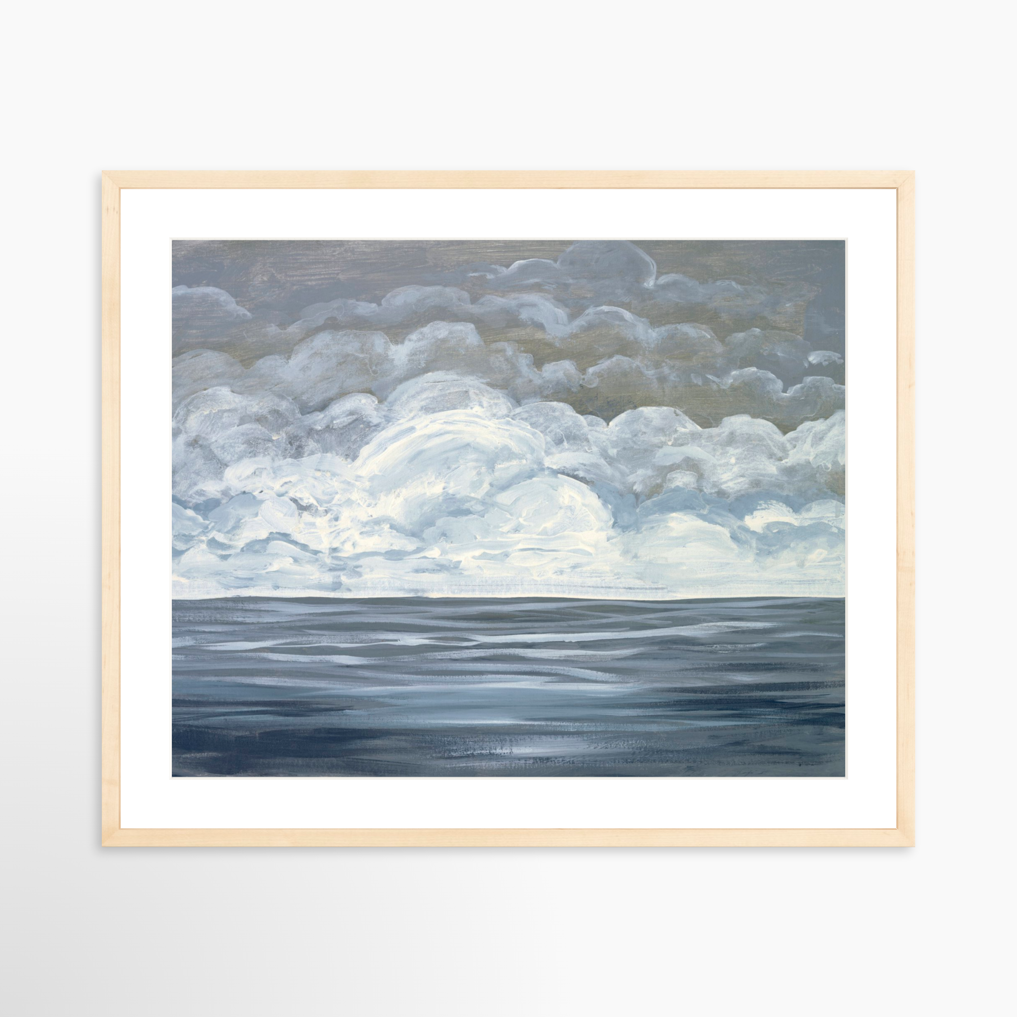 25x20 / Natural Frame + White Mat