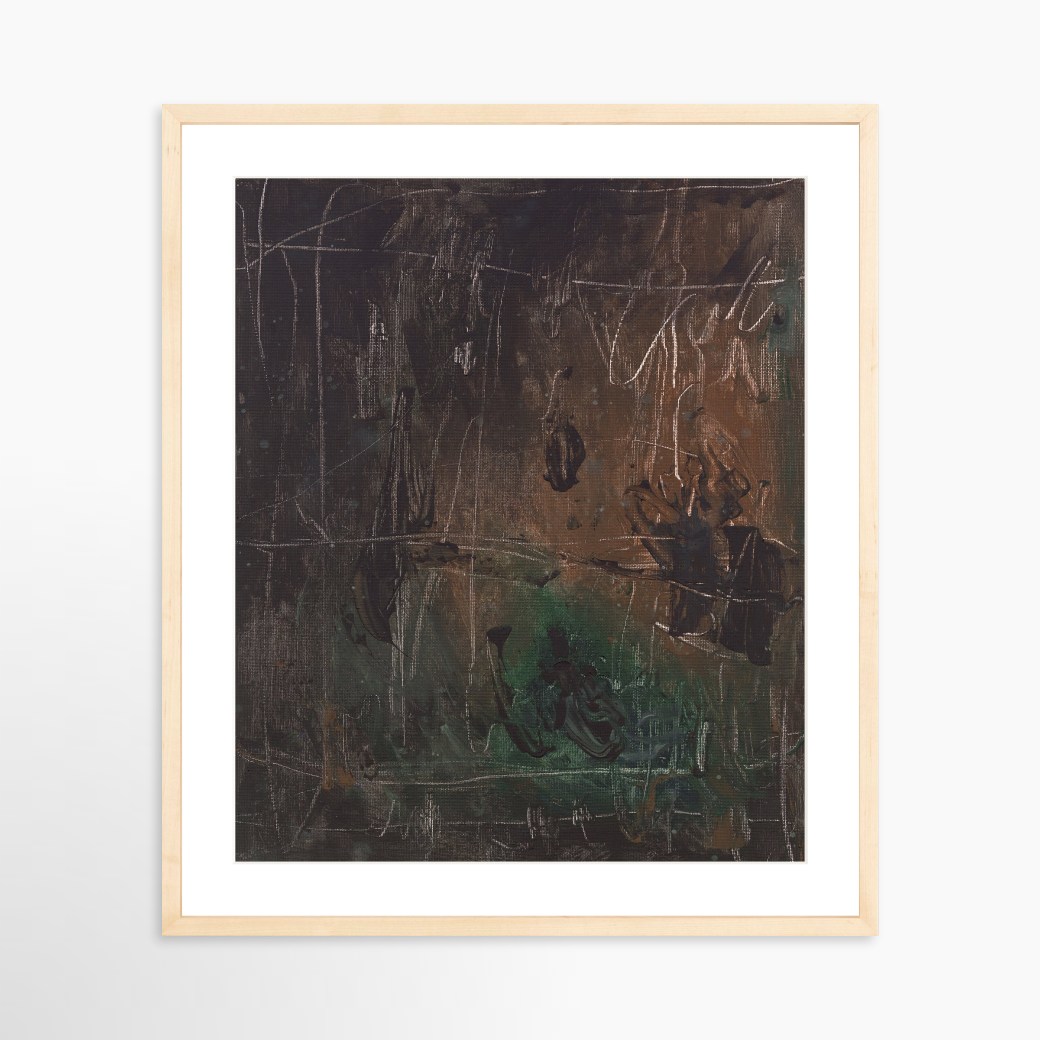 20x24 / Natural Frame + White Mat