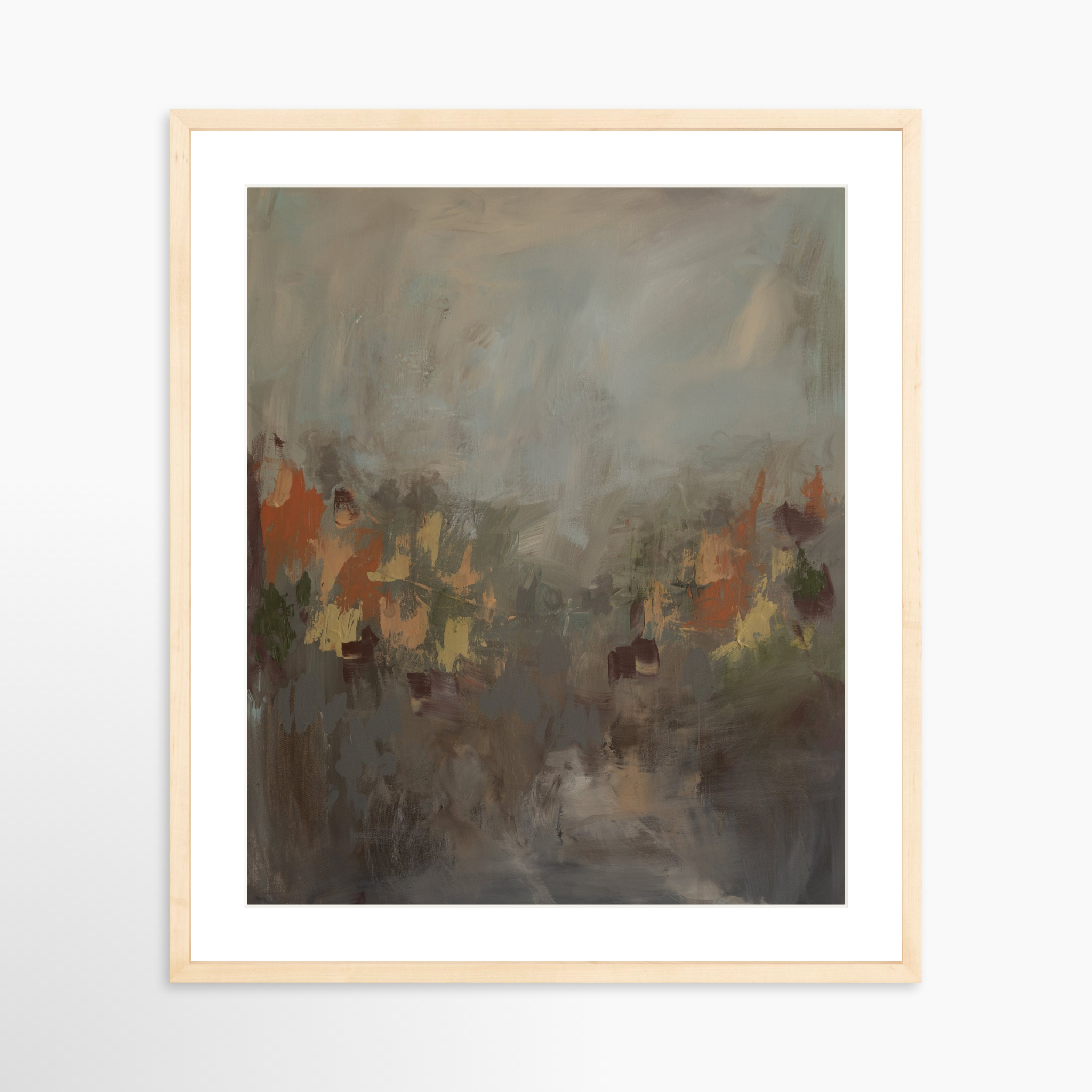 20x24 / Natural Frame + White Mat