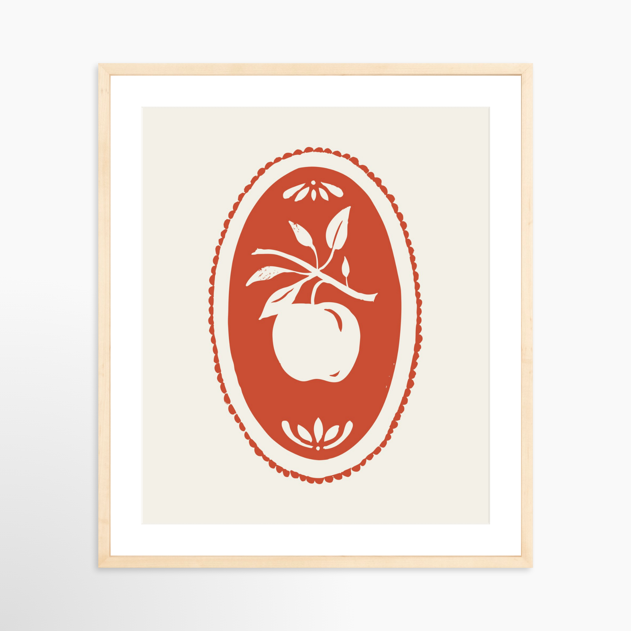 20x24 / Natural Frame + White Mat