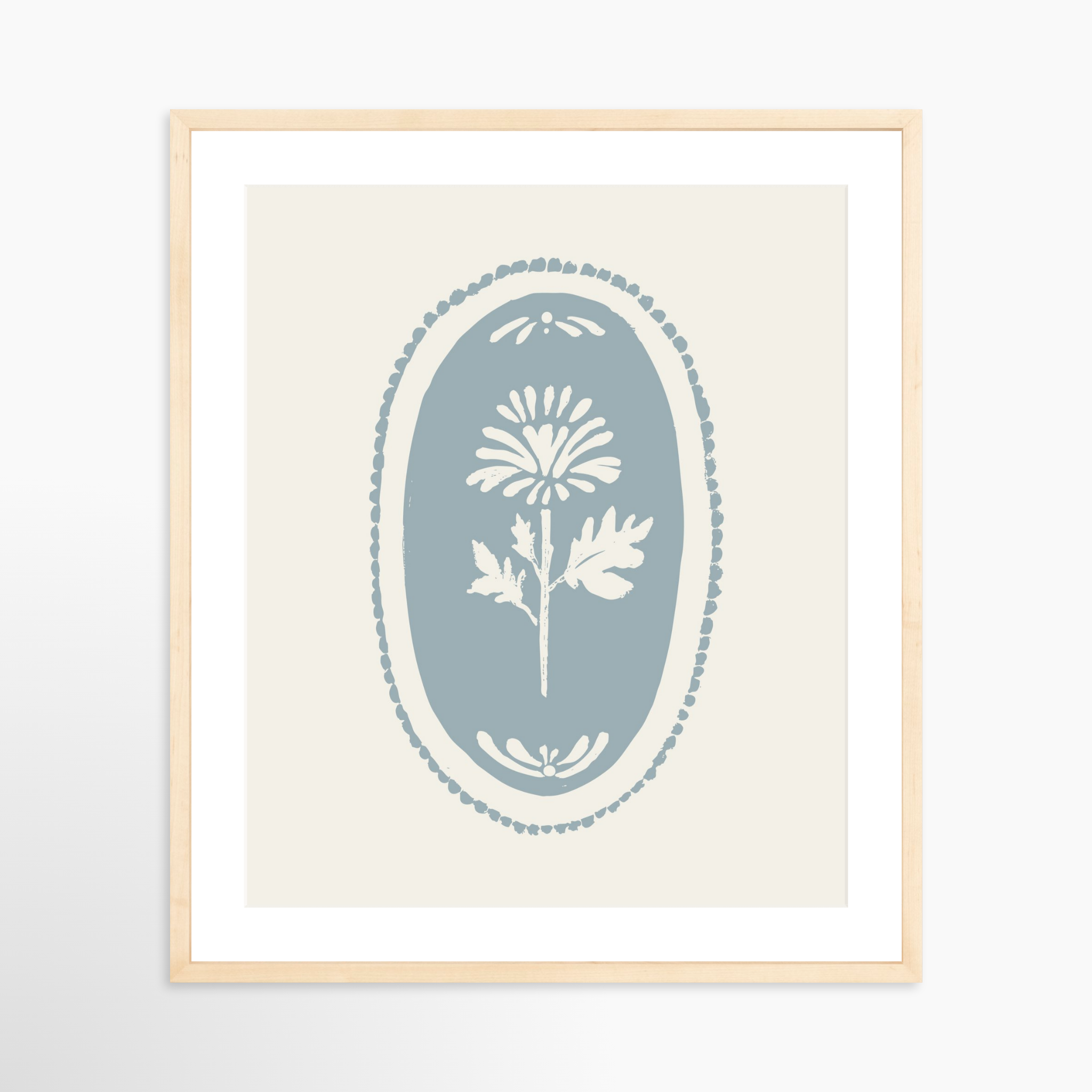 20x24 / Natural Frame + White Mat