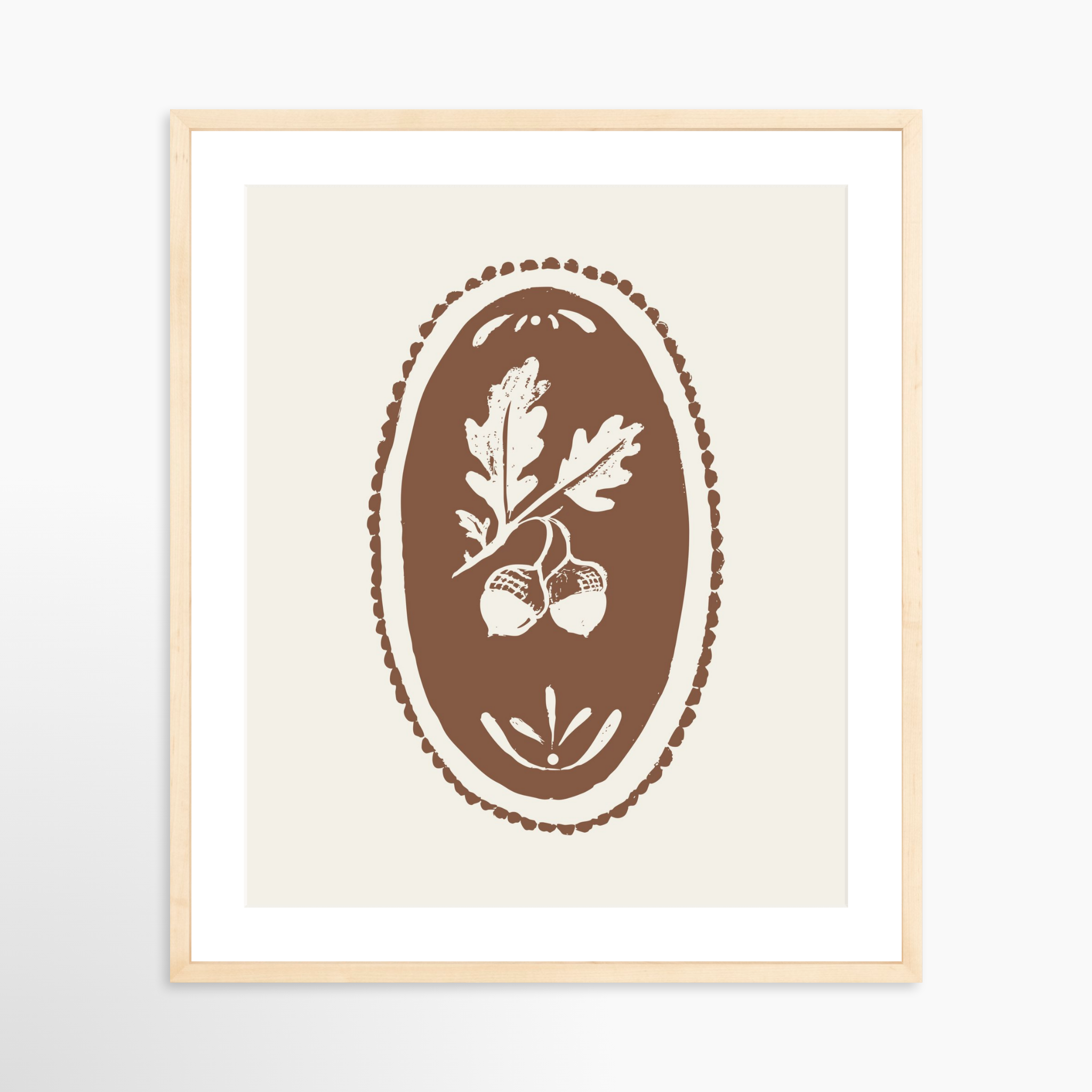 20x24 / Natural Frame + White Mat