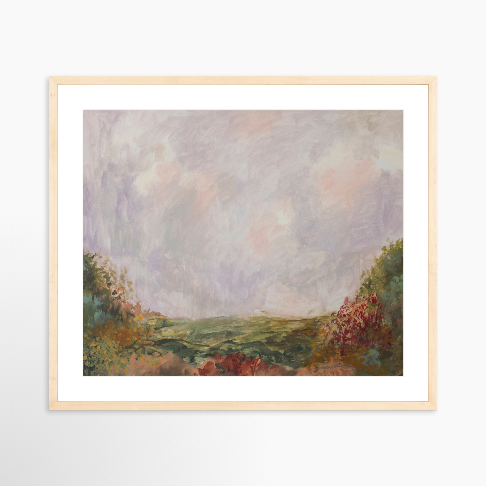 24x20 / Natural Frame + White Mat