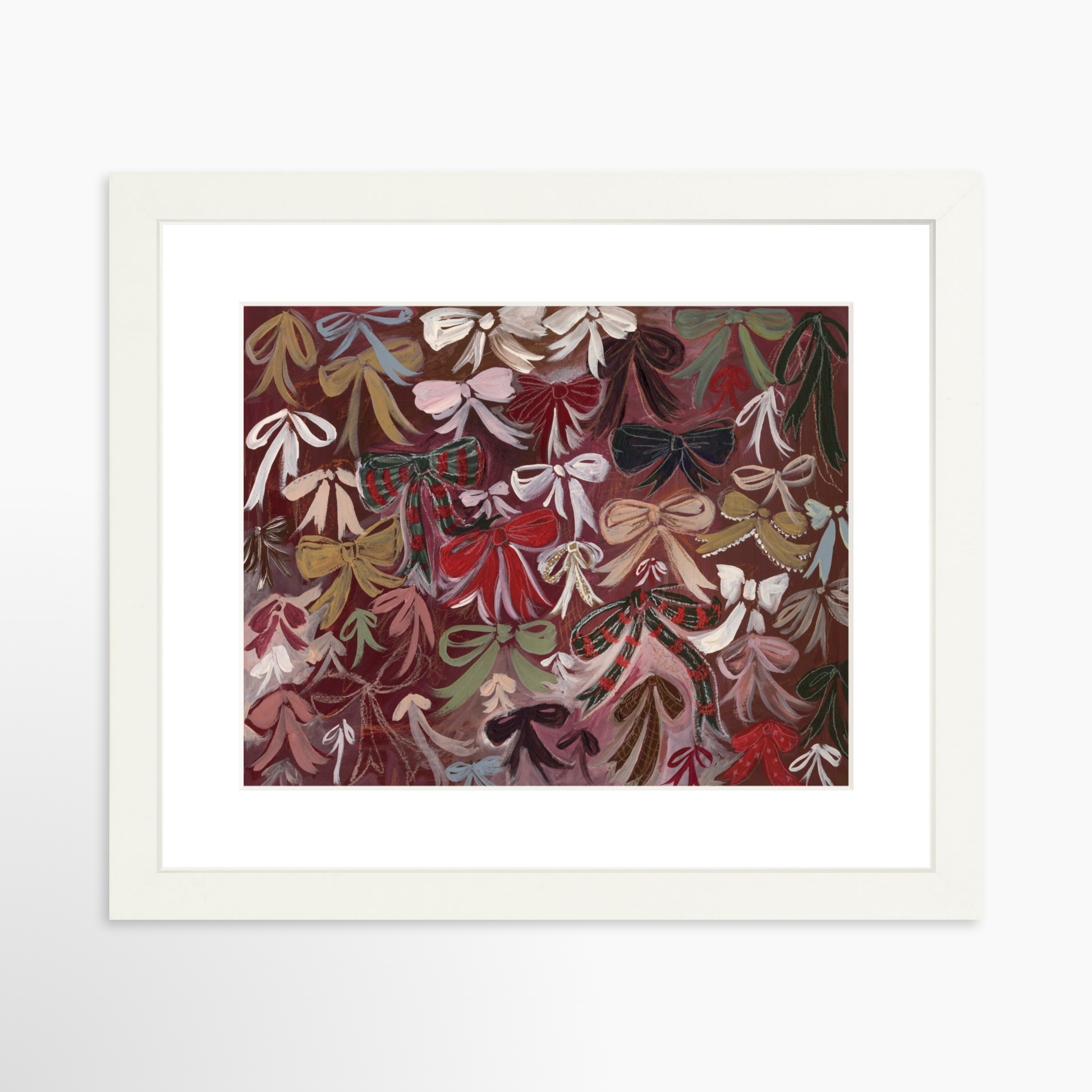 10x8 / White Frame + White Mat