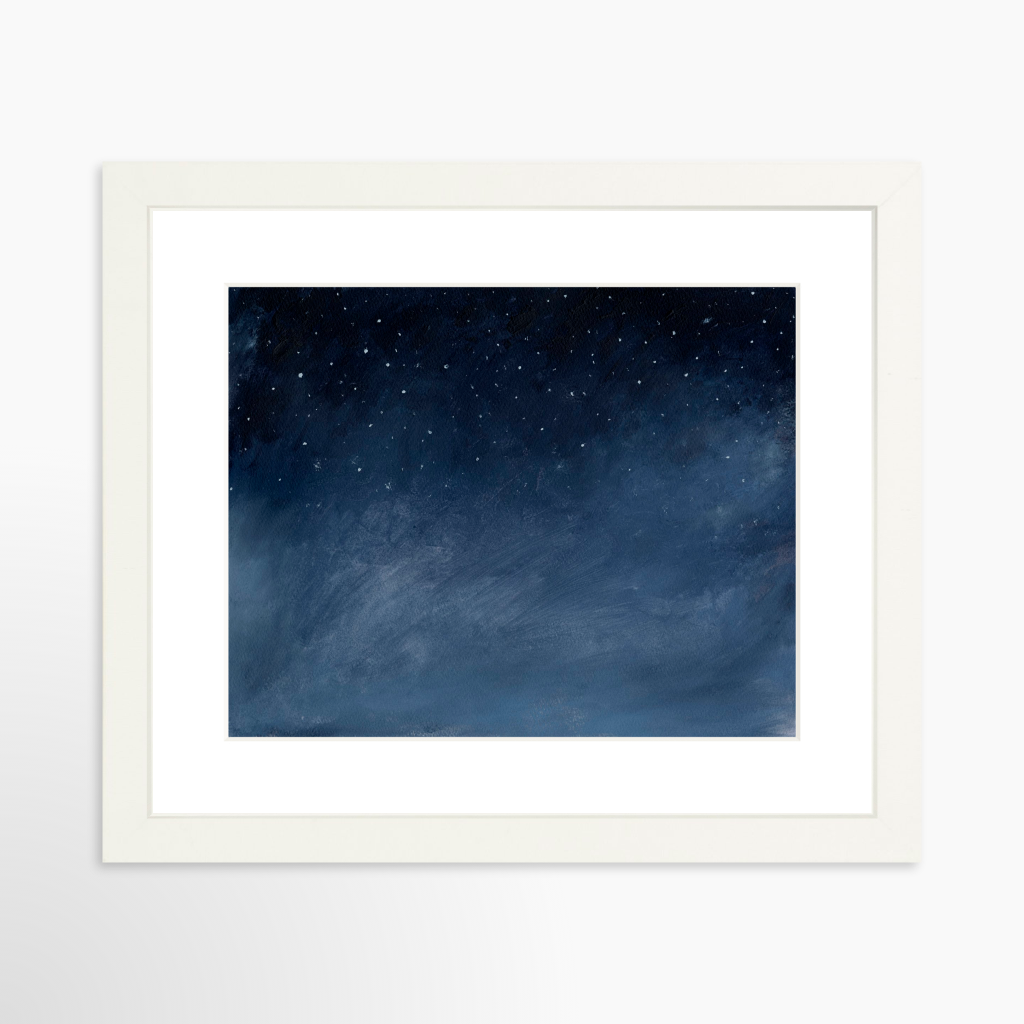 10x8 / White Frame + White Mat