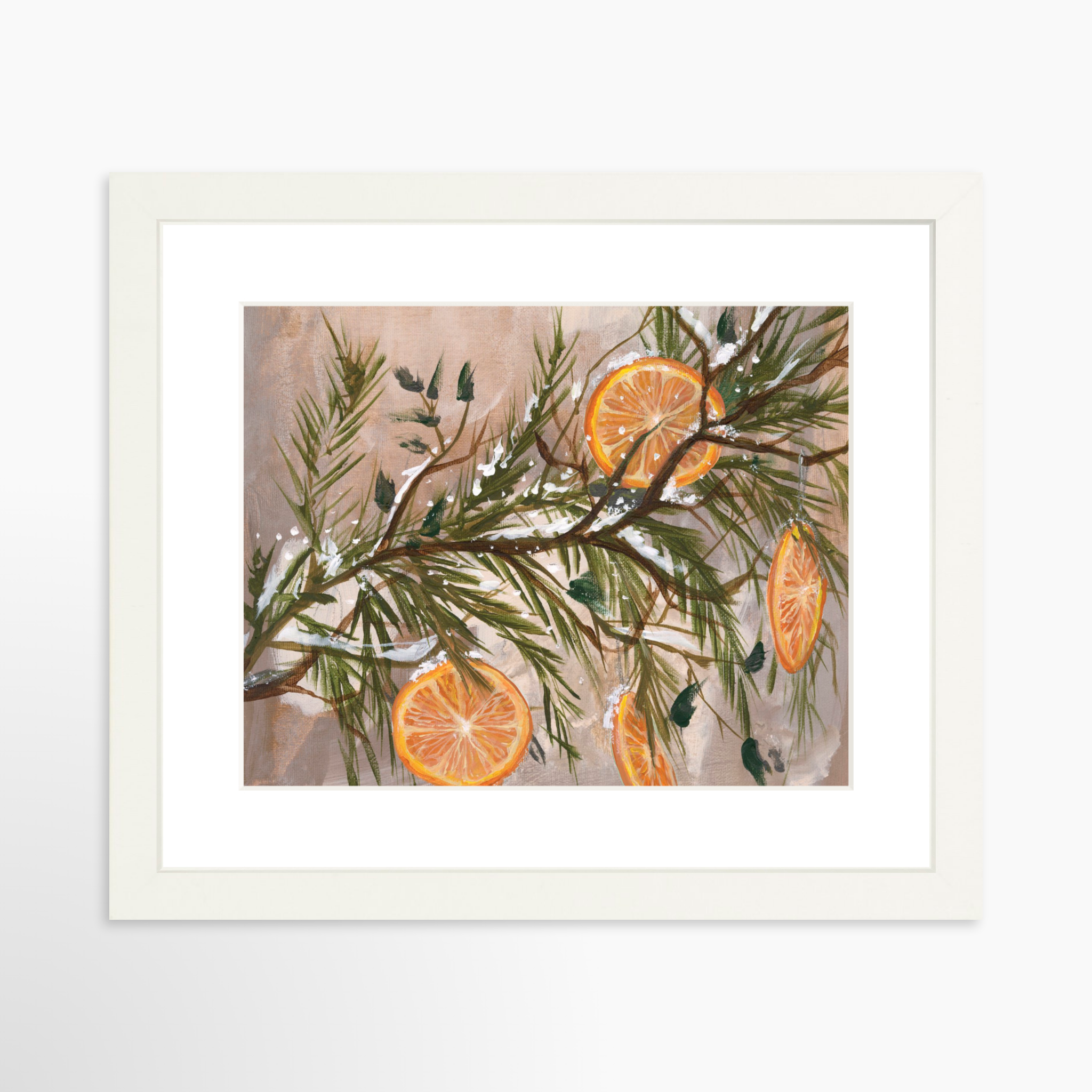 10x8 / White Frame + White Mat