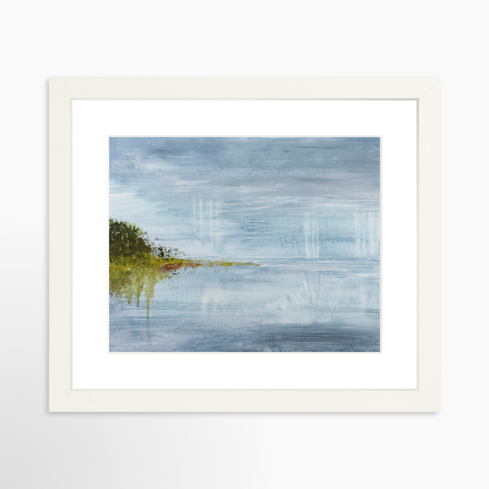 10x8 / White Frame + White Mat