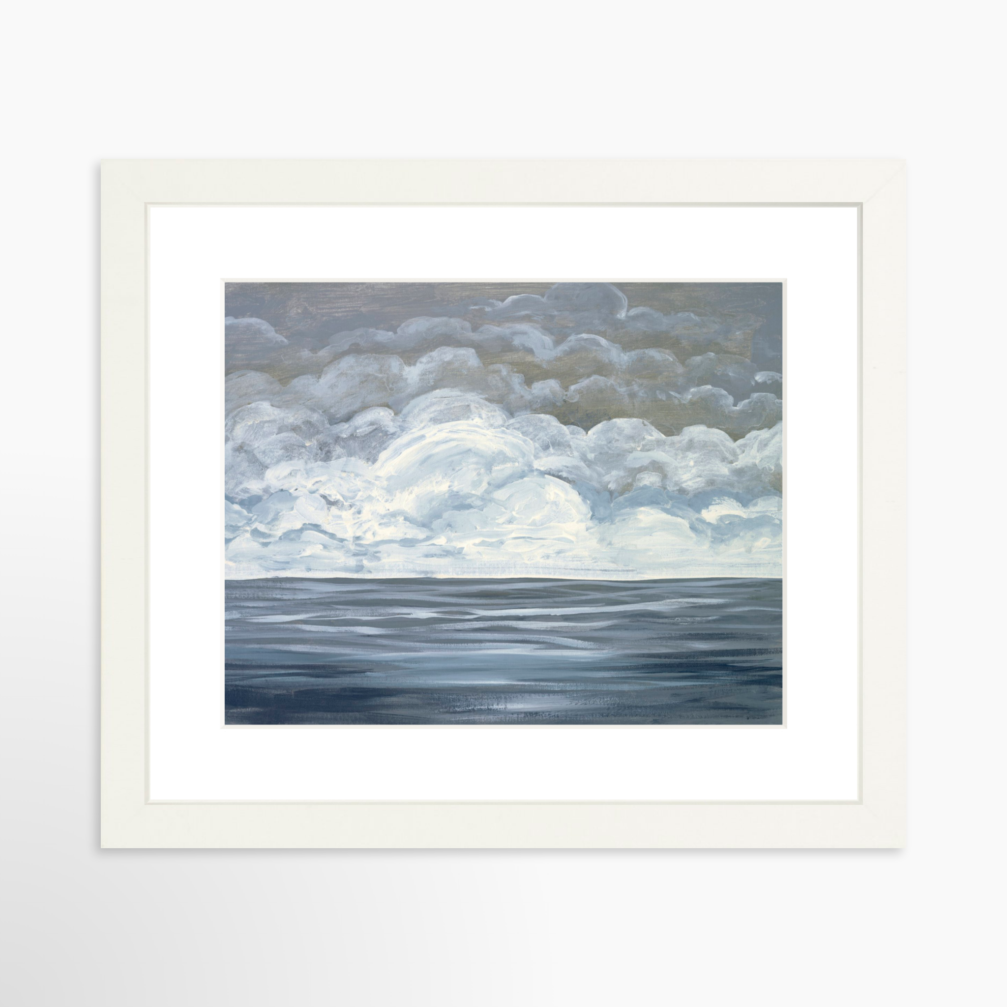 10x8 / White Frame + White Mat