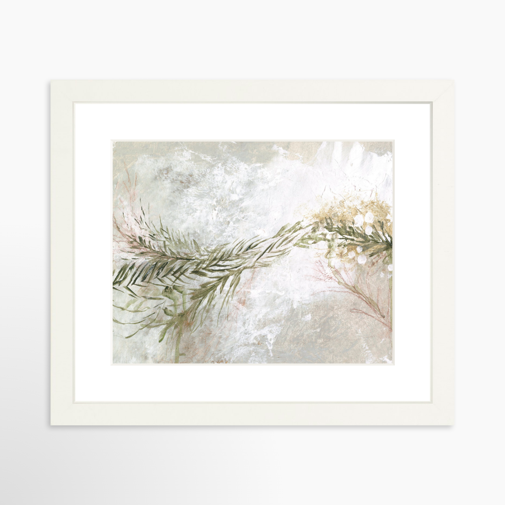 10x8 / White Frame + White Mat