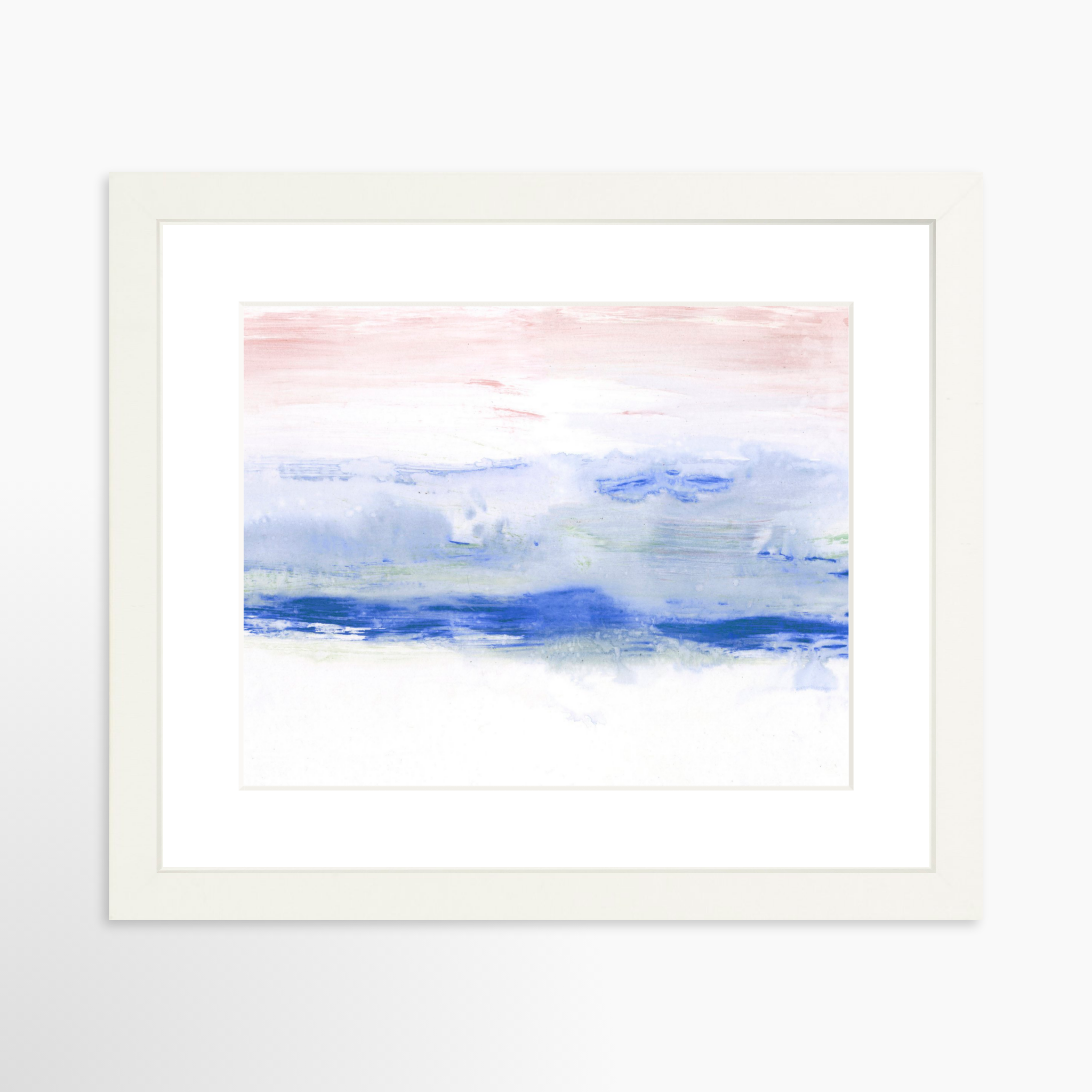 10x8 / White Frame + White Mat