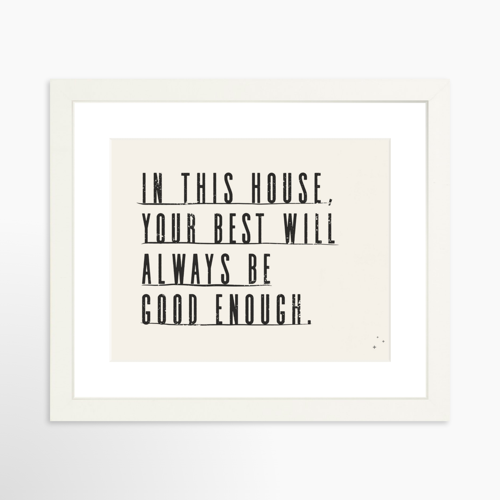 10x8 / White Frame + White Mat