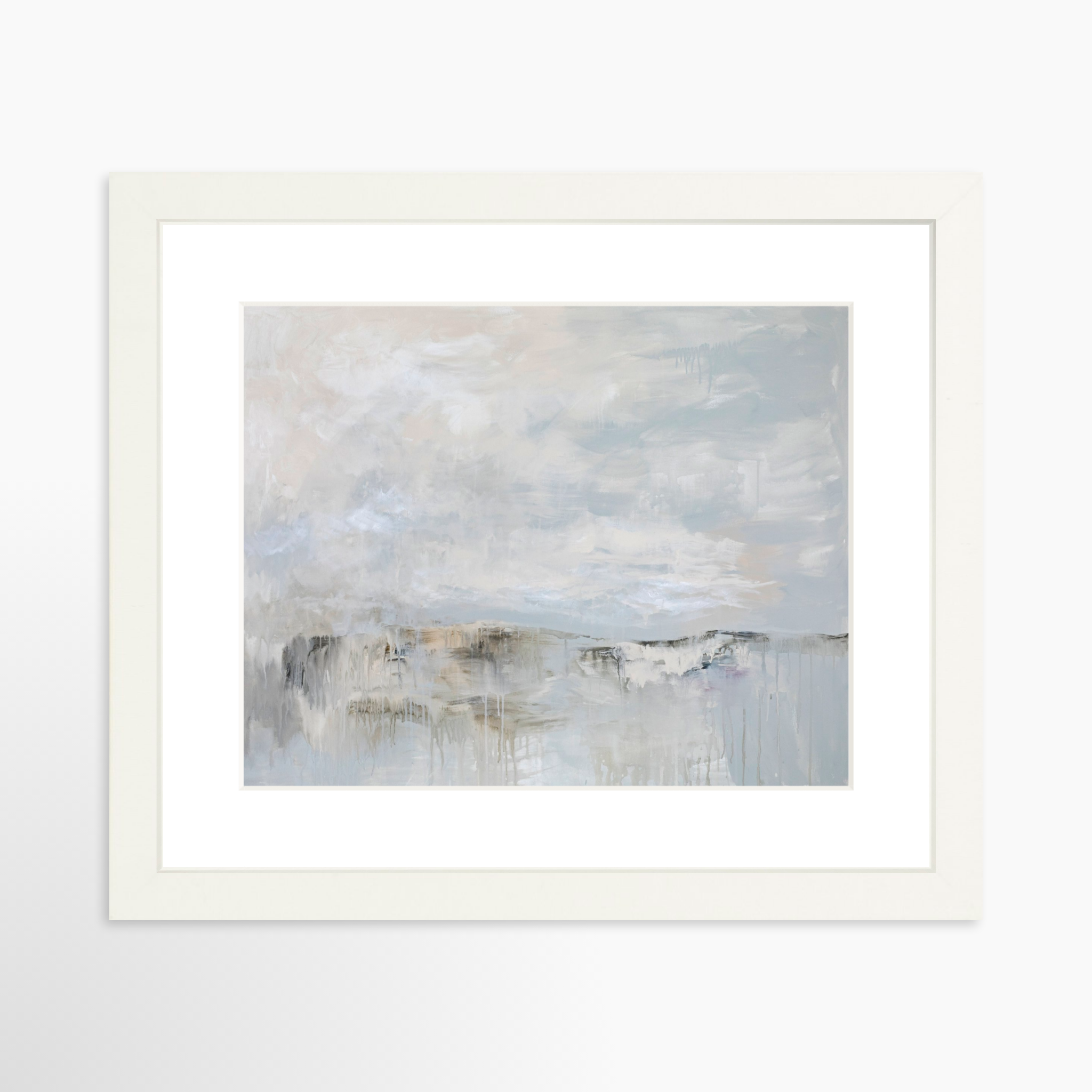 10x8 / White Frame + White Mat