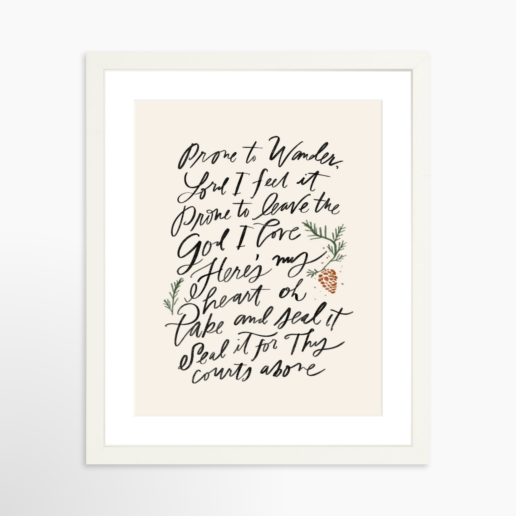 11x14 / White Frame + White Mat