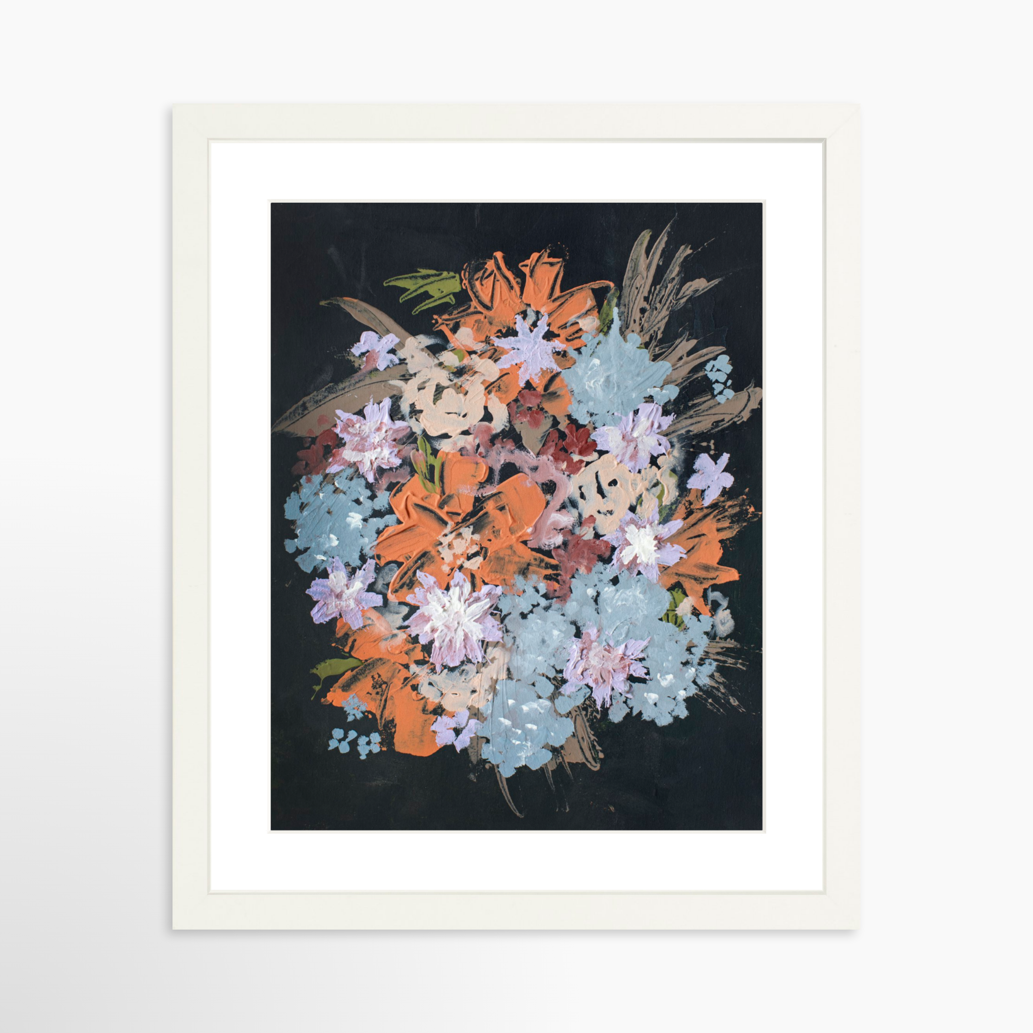 11x14 / White Frame + White Mat