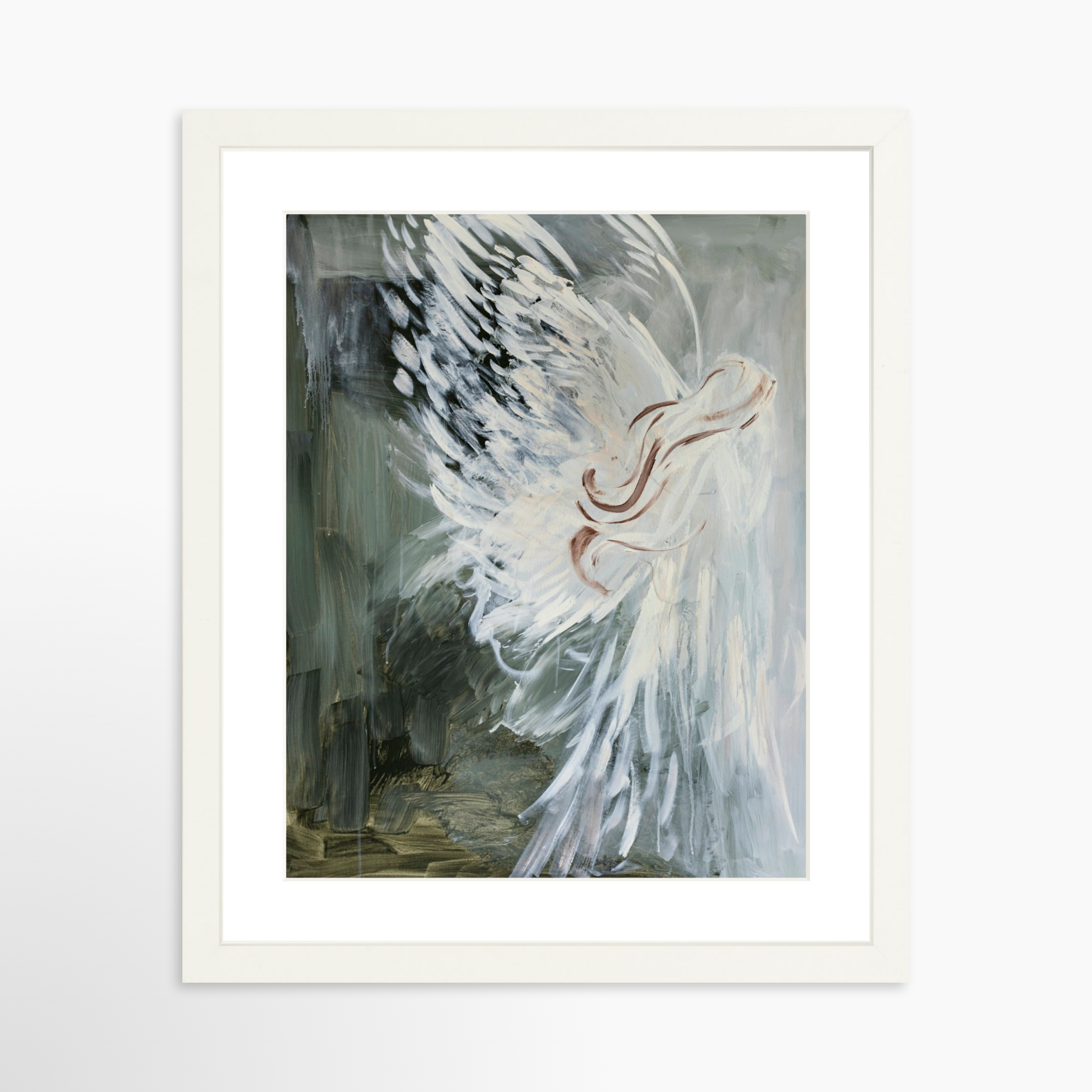 11x14 / White Frame + White Mat