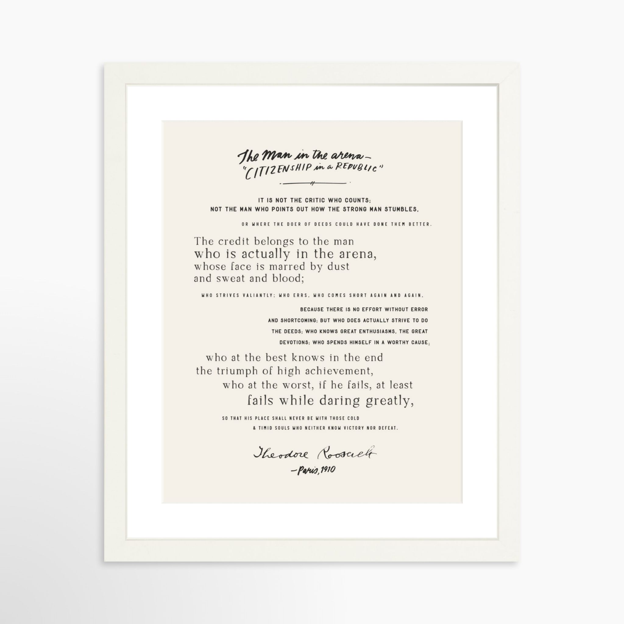 11x14 / White Frame + White Mat