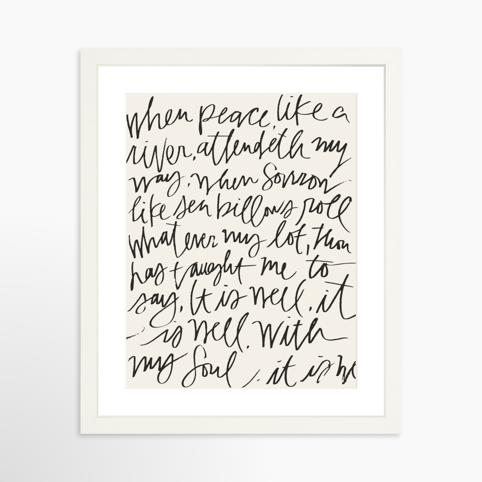 11x14 / White Frame + White Mat