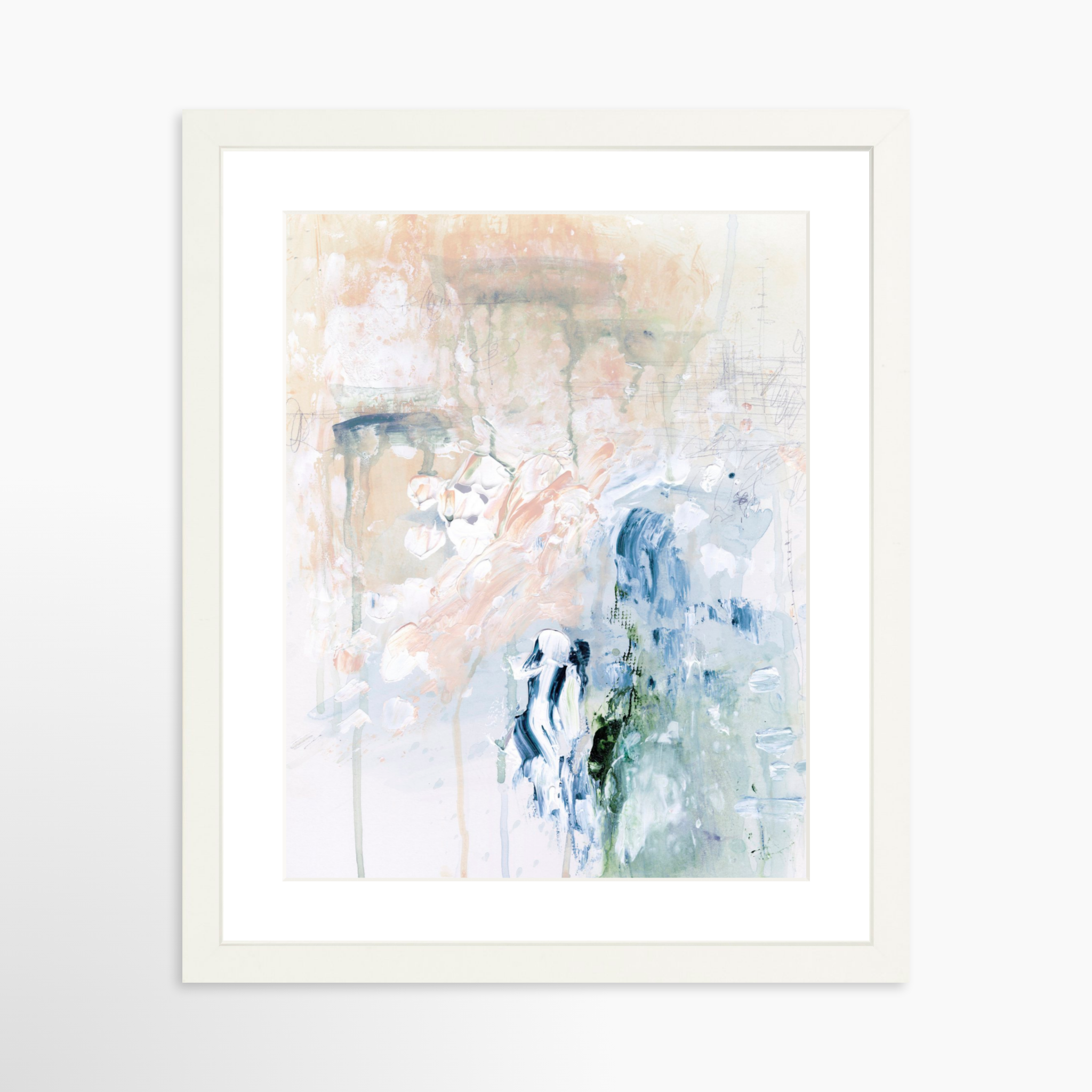 11x14 / White Frame + White Mat