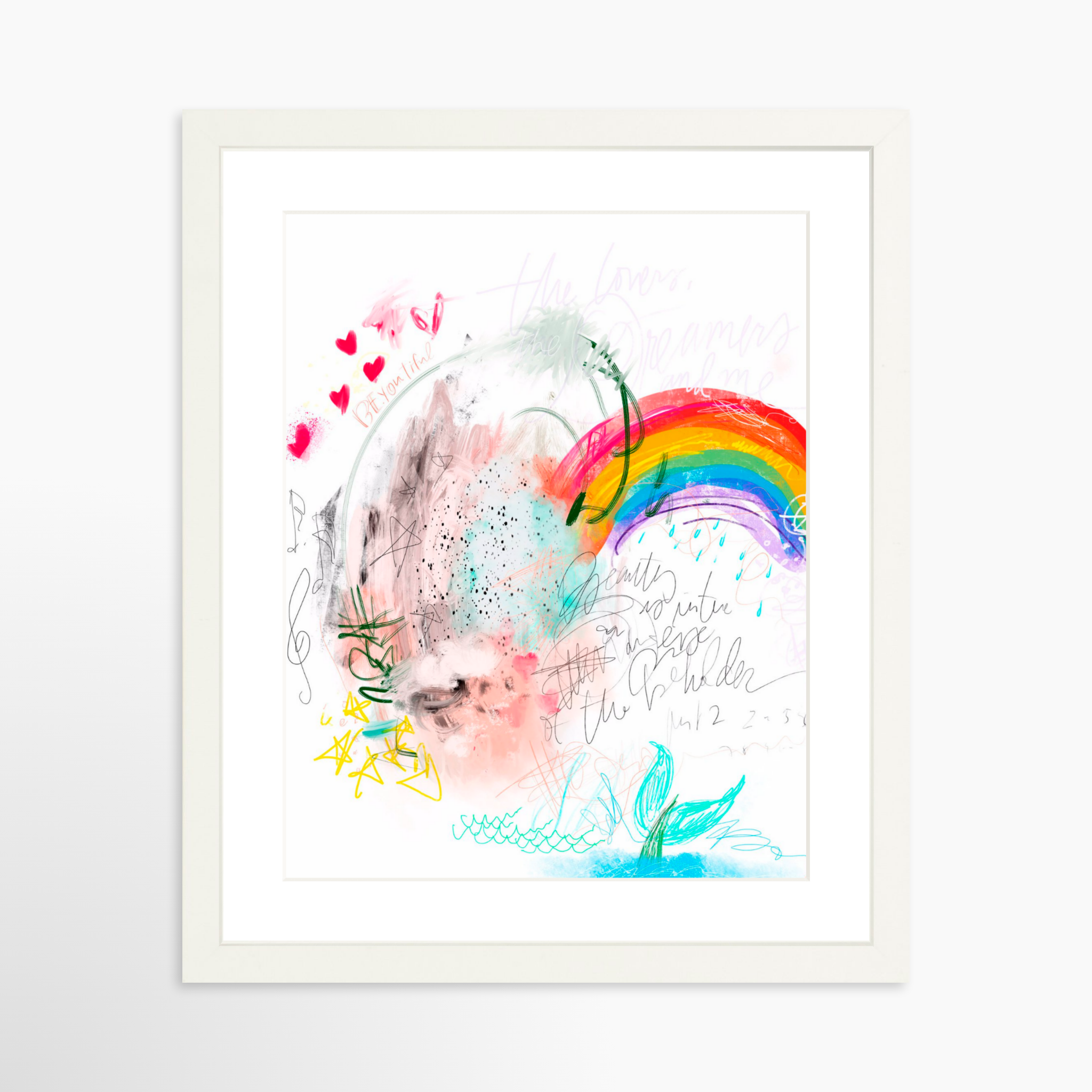 11x14 / White Frame + White Mat