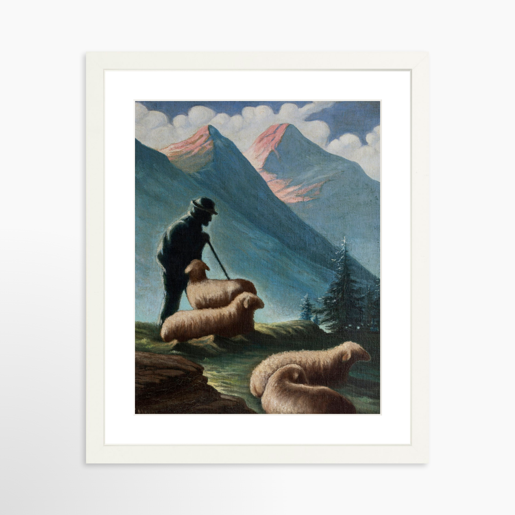 11x14 / White Frame + White Mat