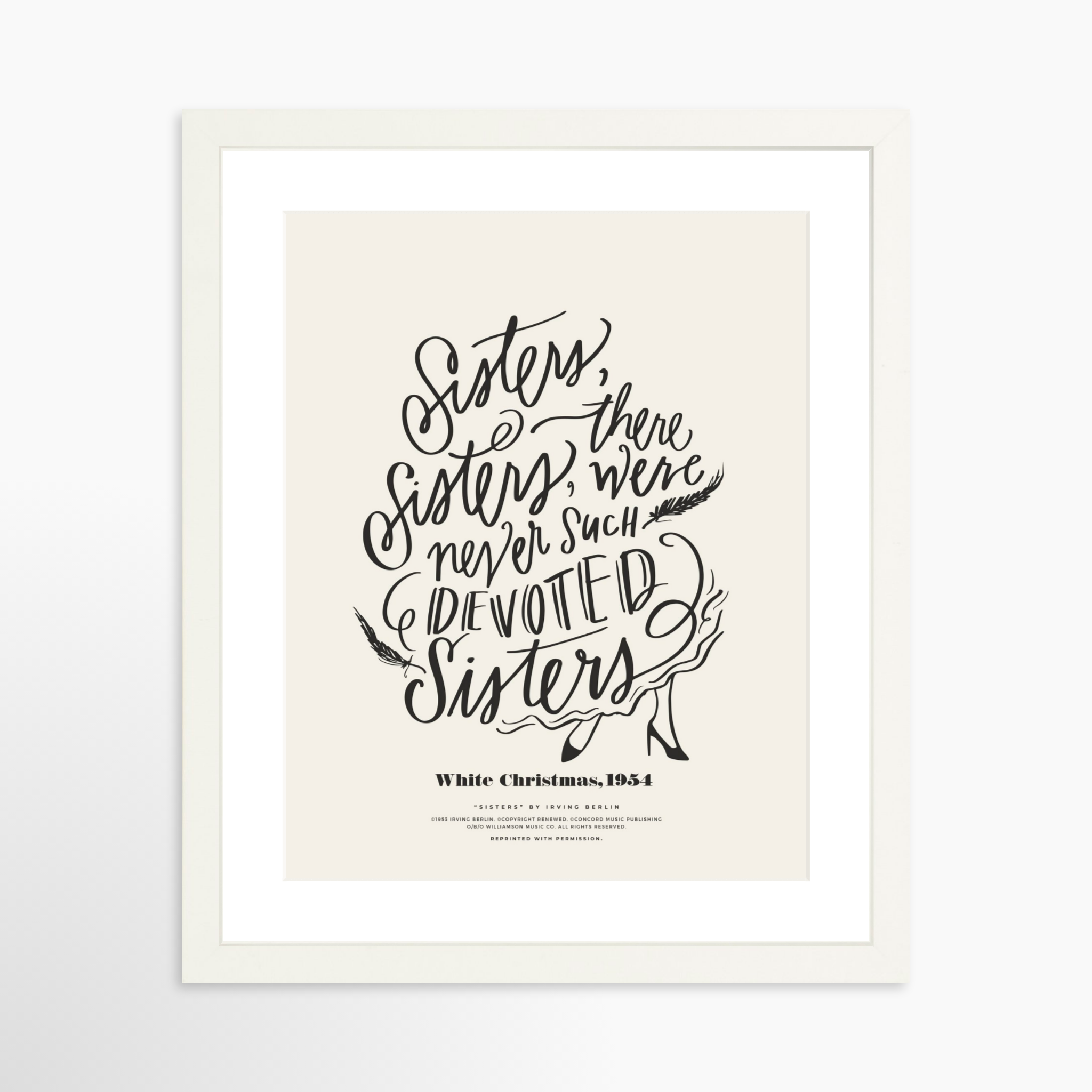 11x14 / White Frame + White Mat