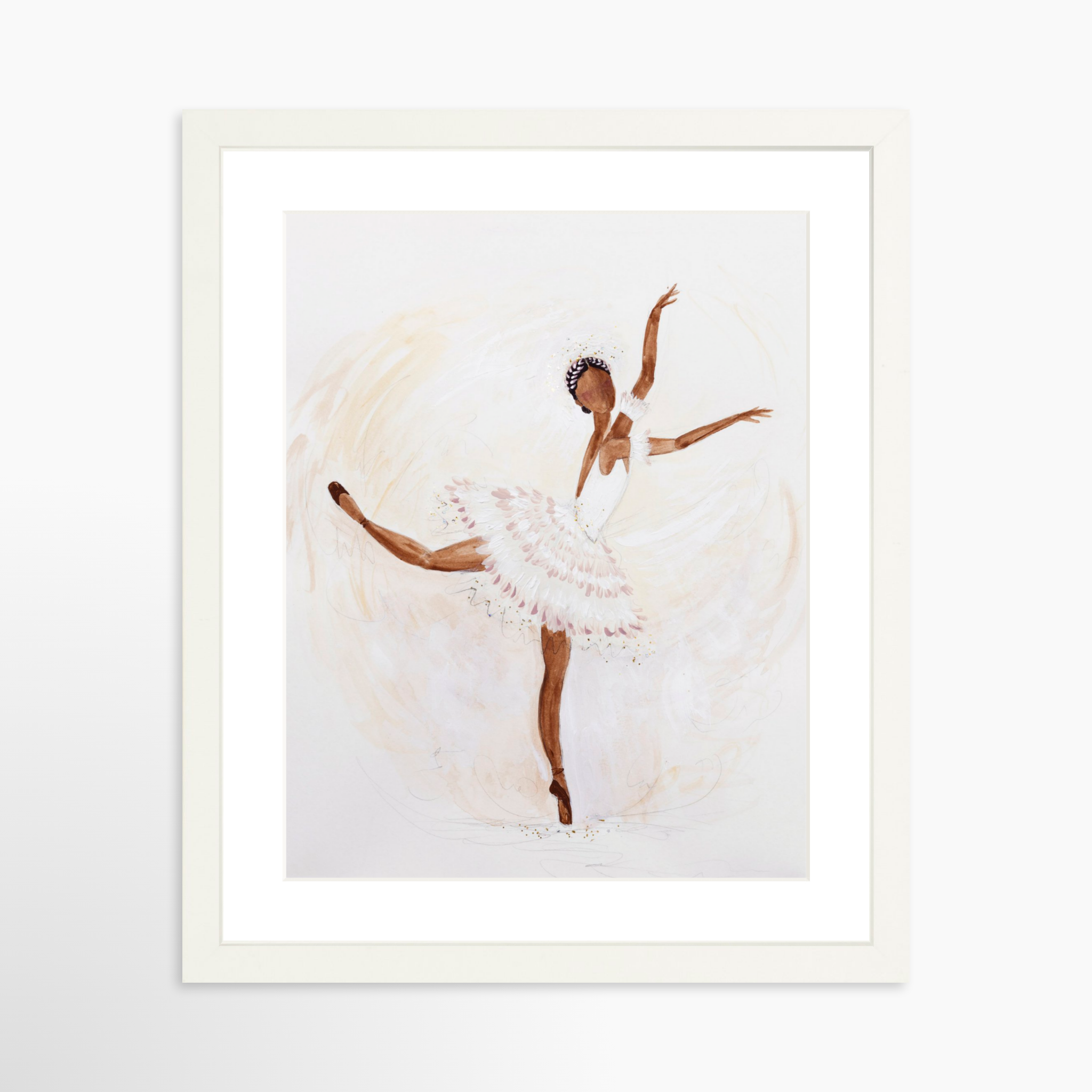 11x14 / White Frame + White Mat