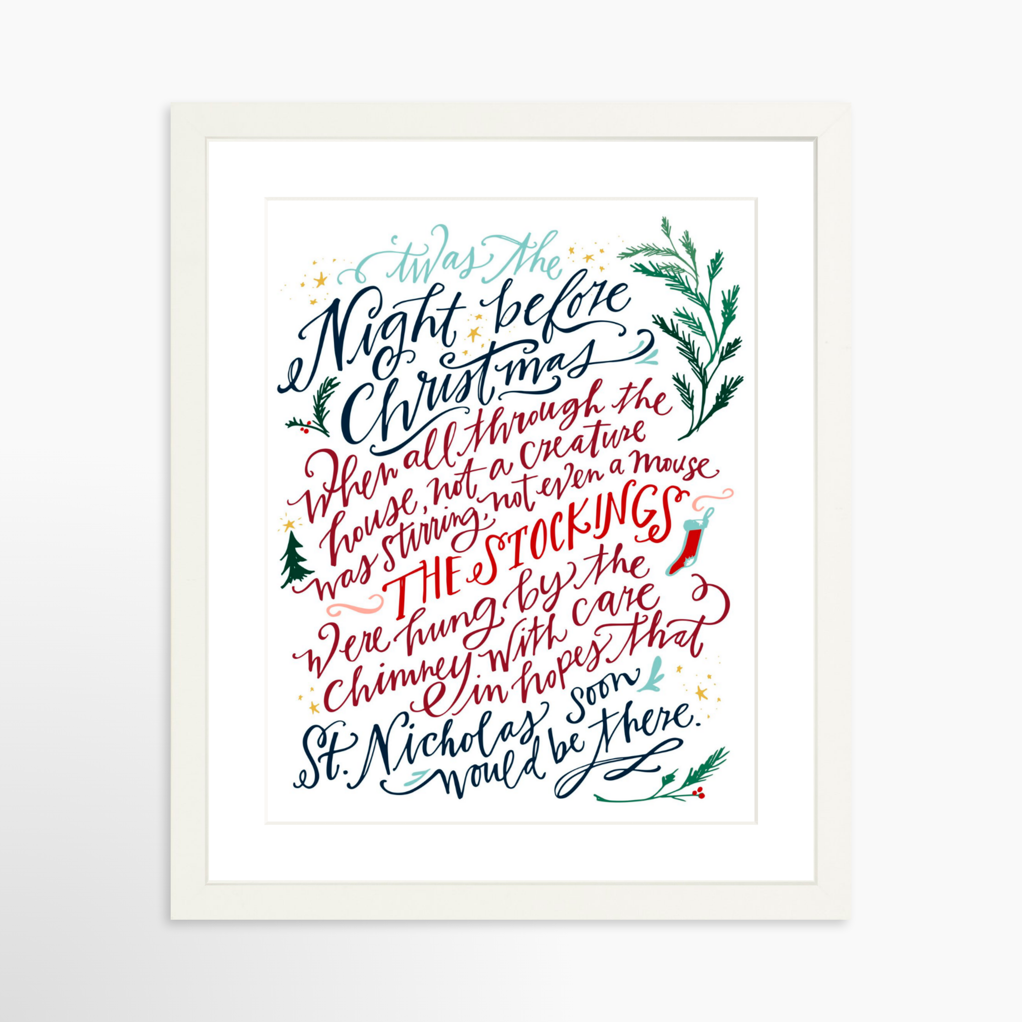 11x14 / White Frame + White Mat