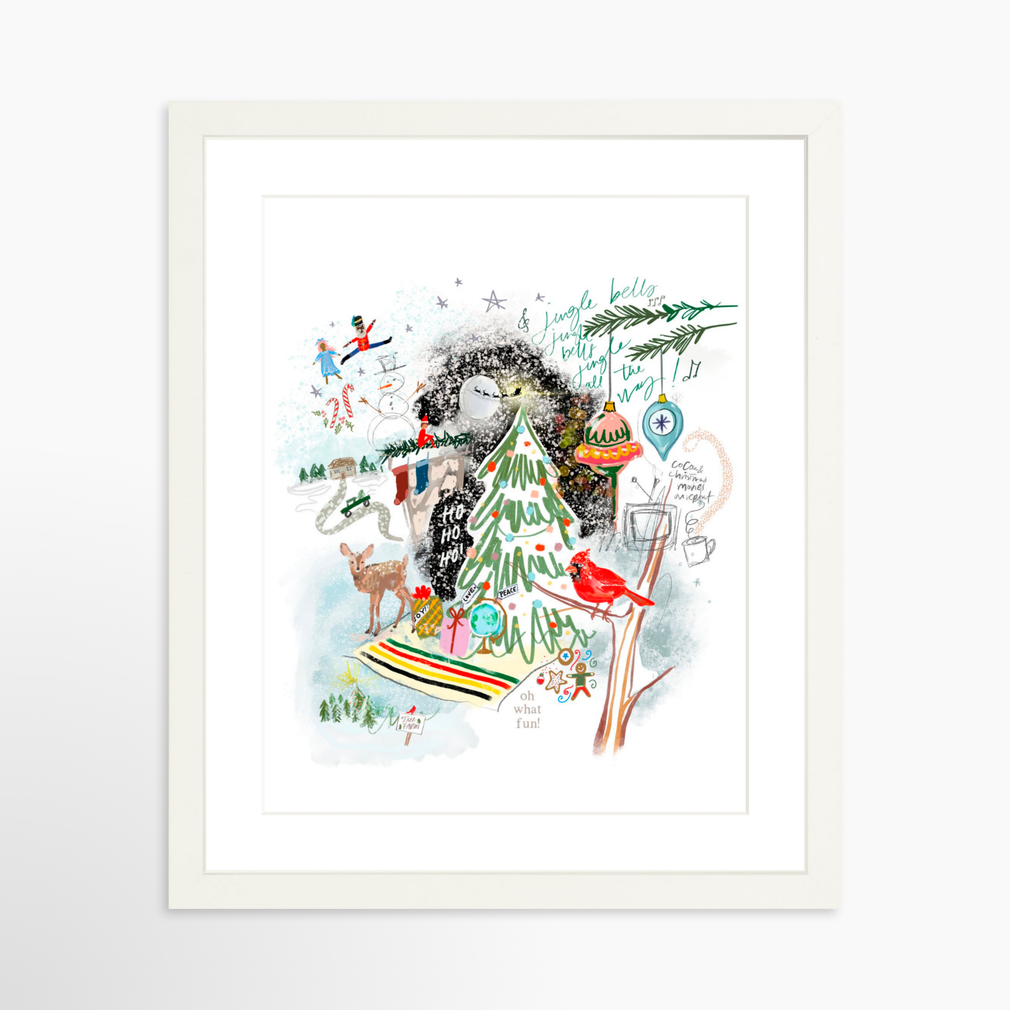 11x14 / White Frame + White Mat