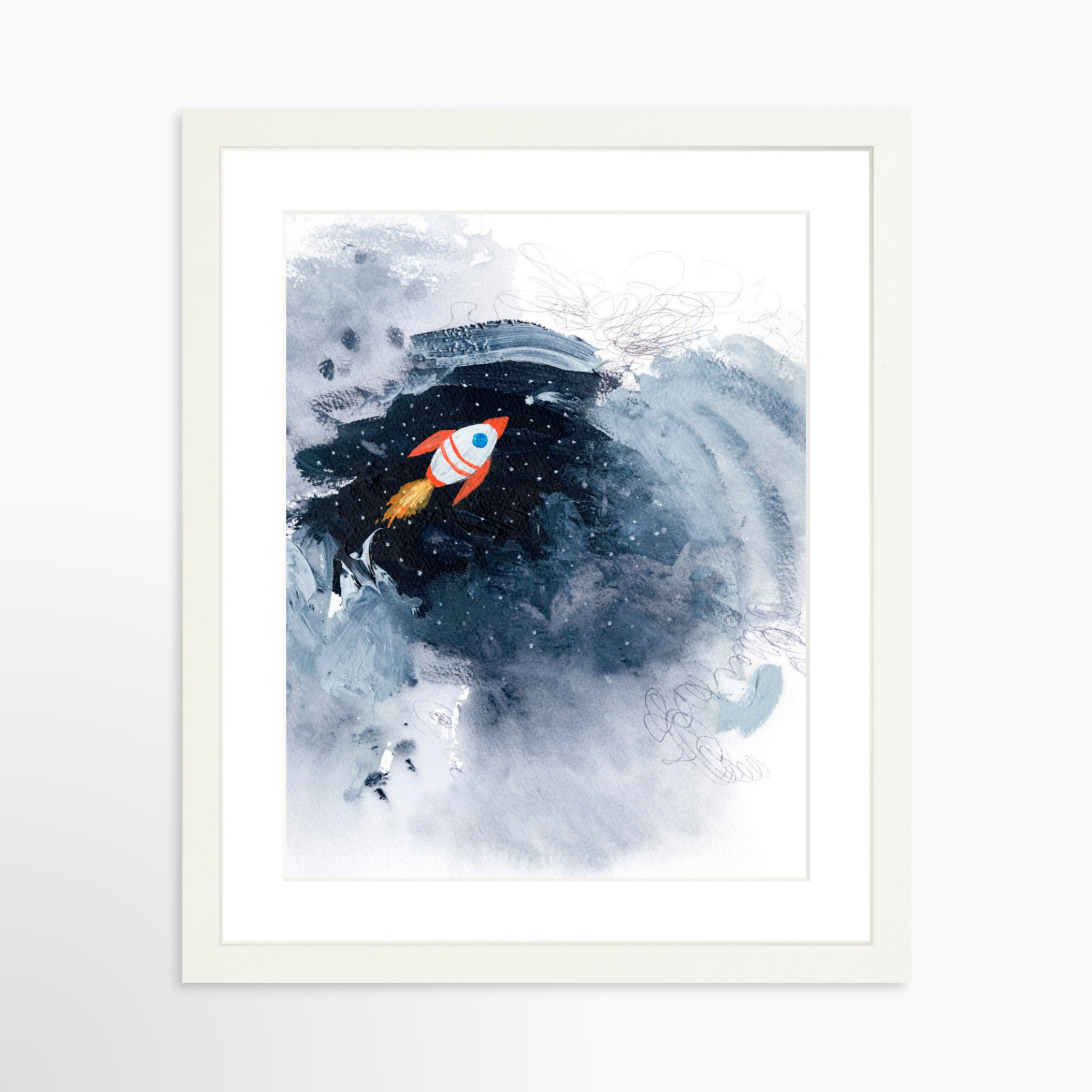 11x14 / White Frame + White Mat