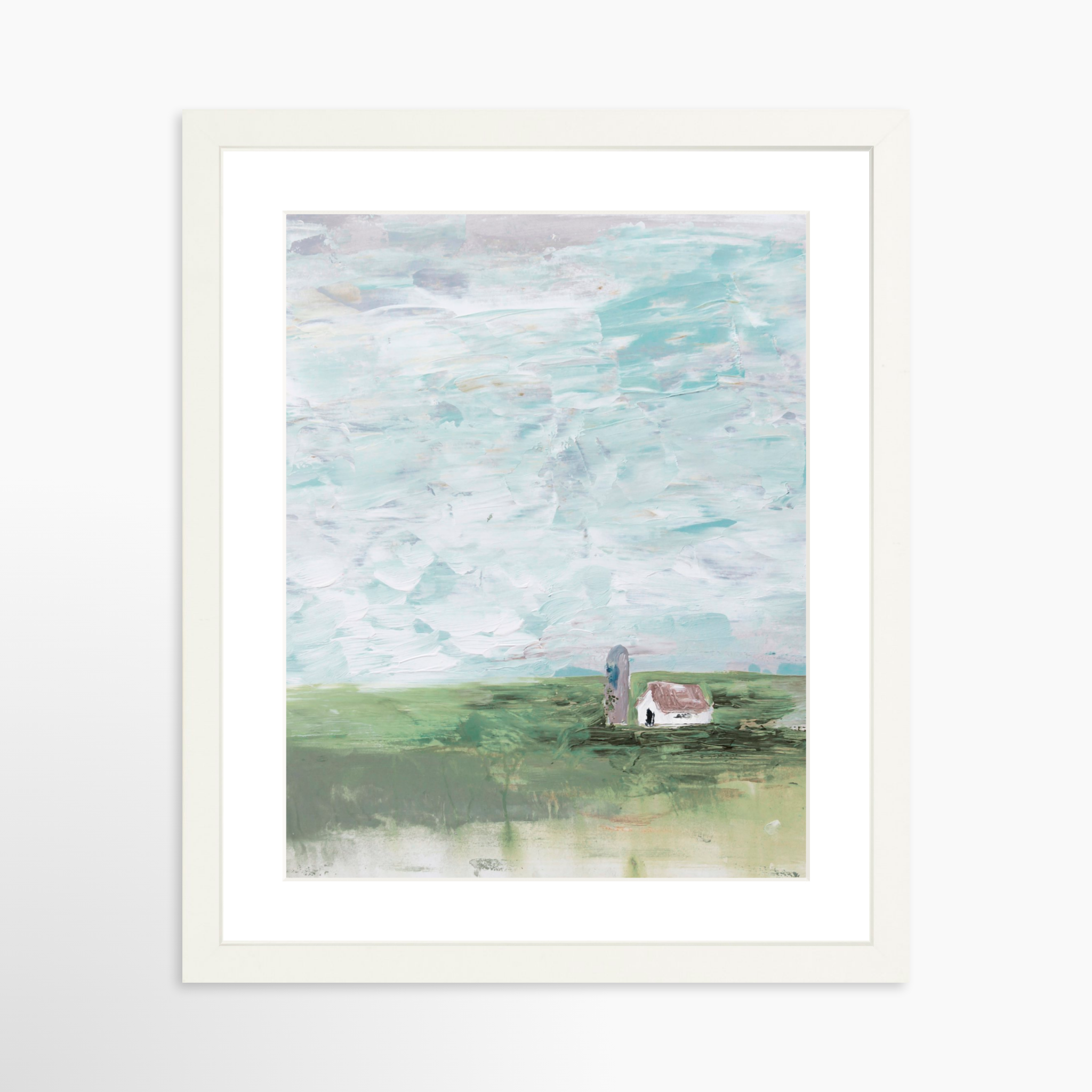11x14 / White Frame + White Mat