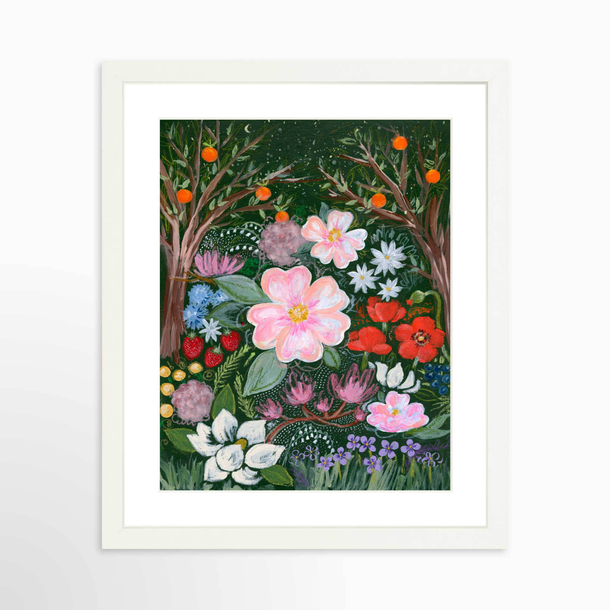11x14 / White Frame + White Mat