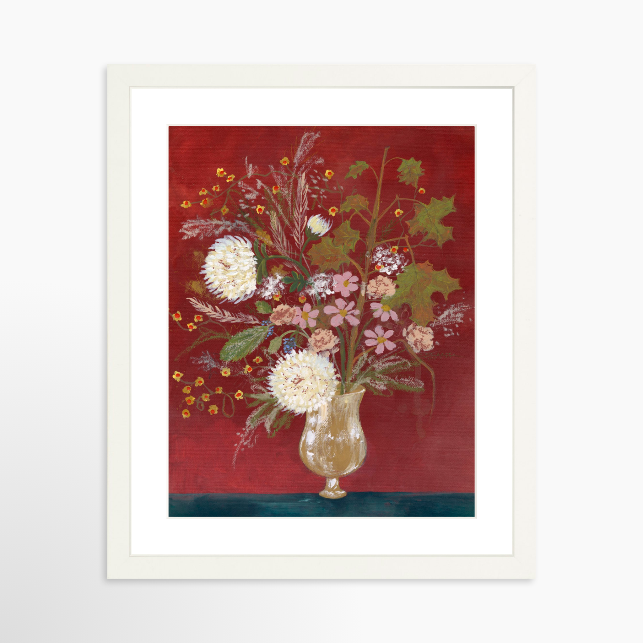 11x14 / White Frame + White Mat