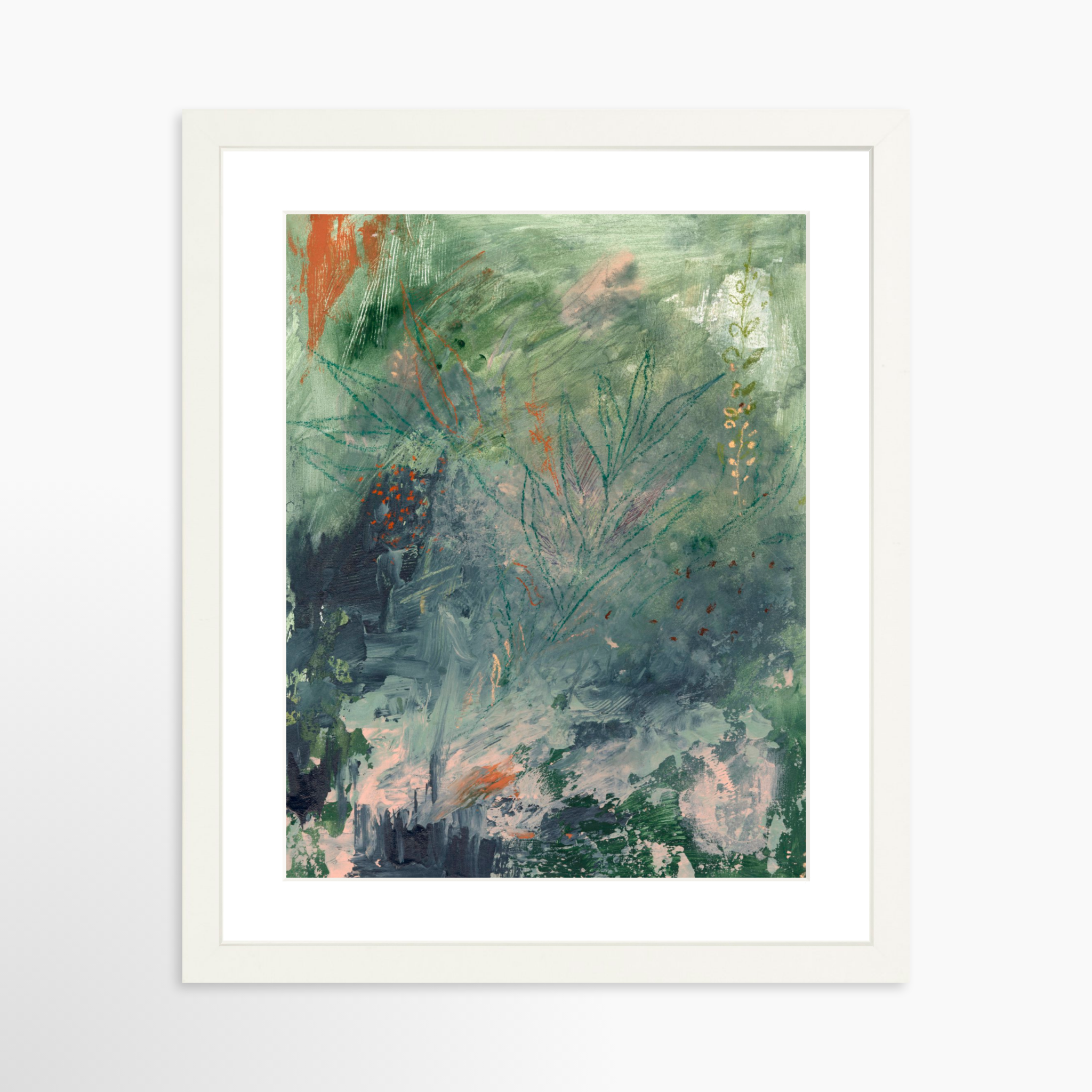 11x14 / White Frame + White Mat