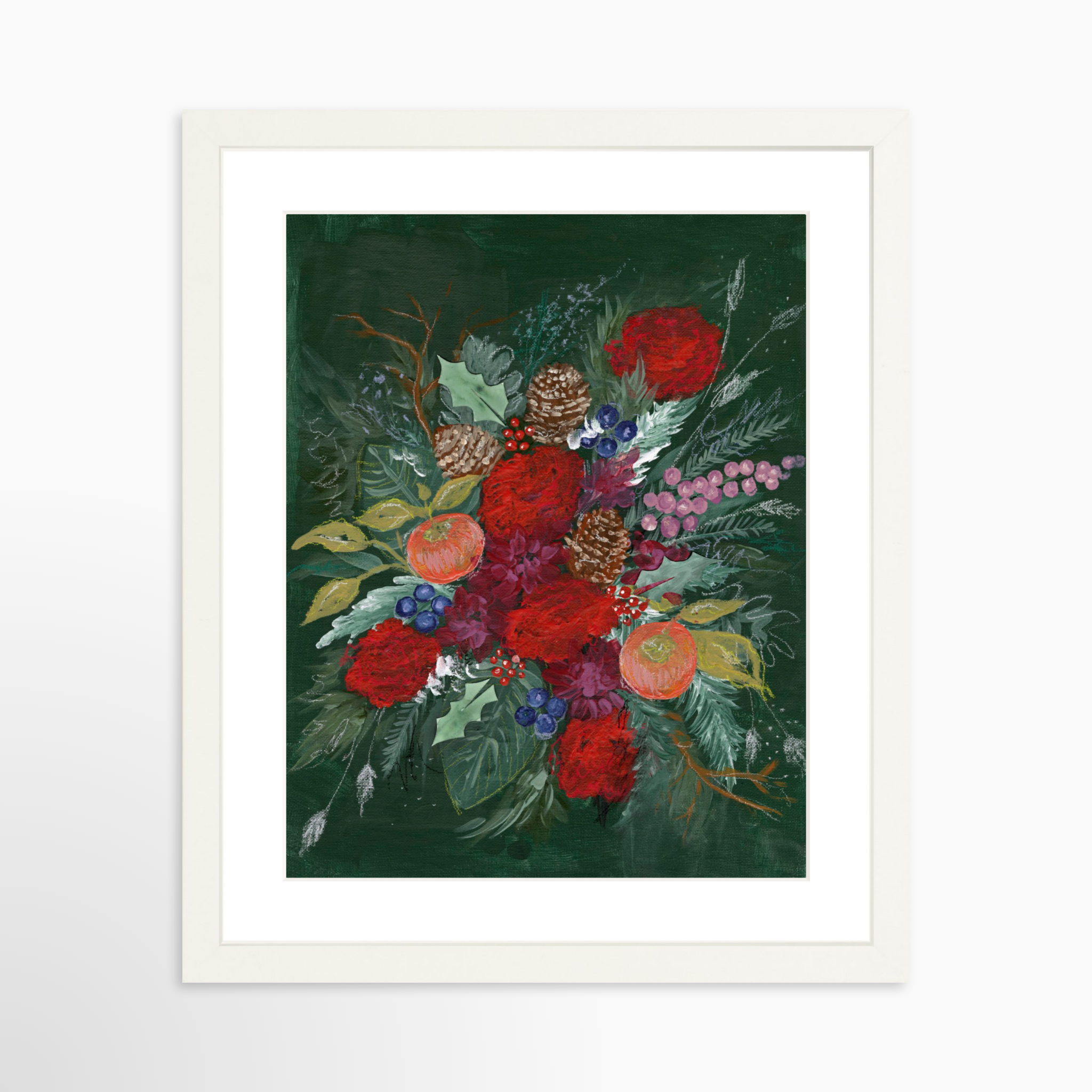 11x14 / White Frame + White Mat
