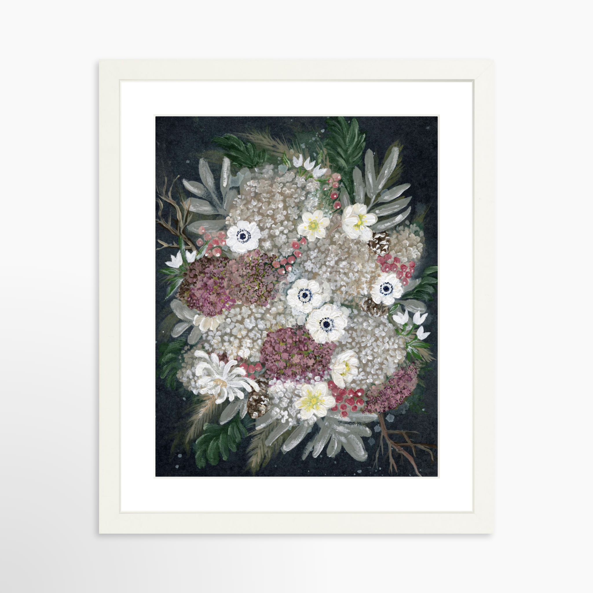 11x14 / White Frame + White Mat