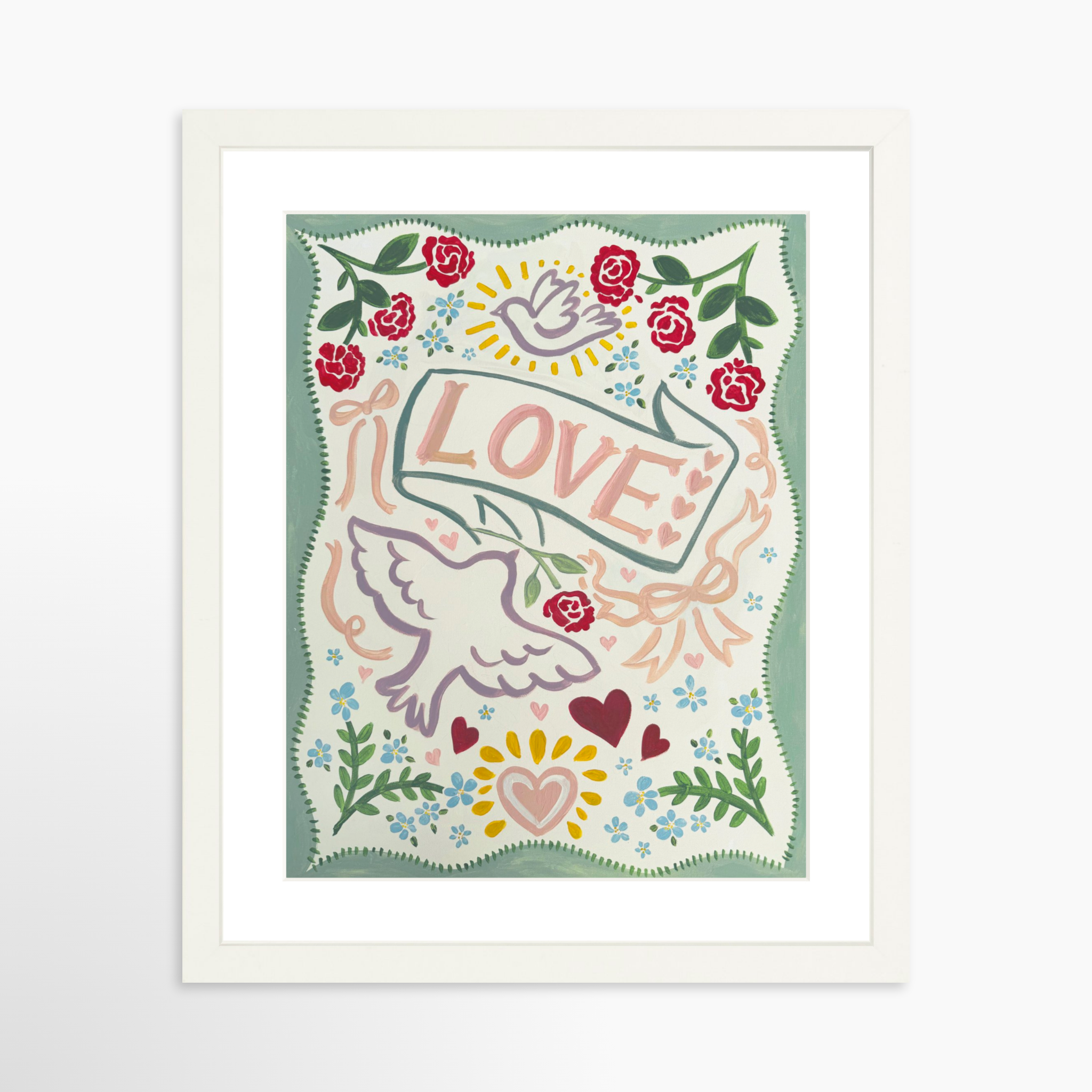 11x14 / White Frame + White Mat