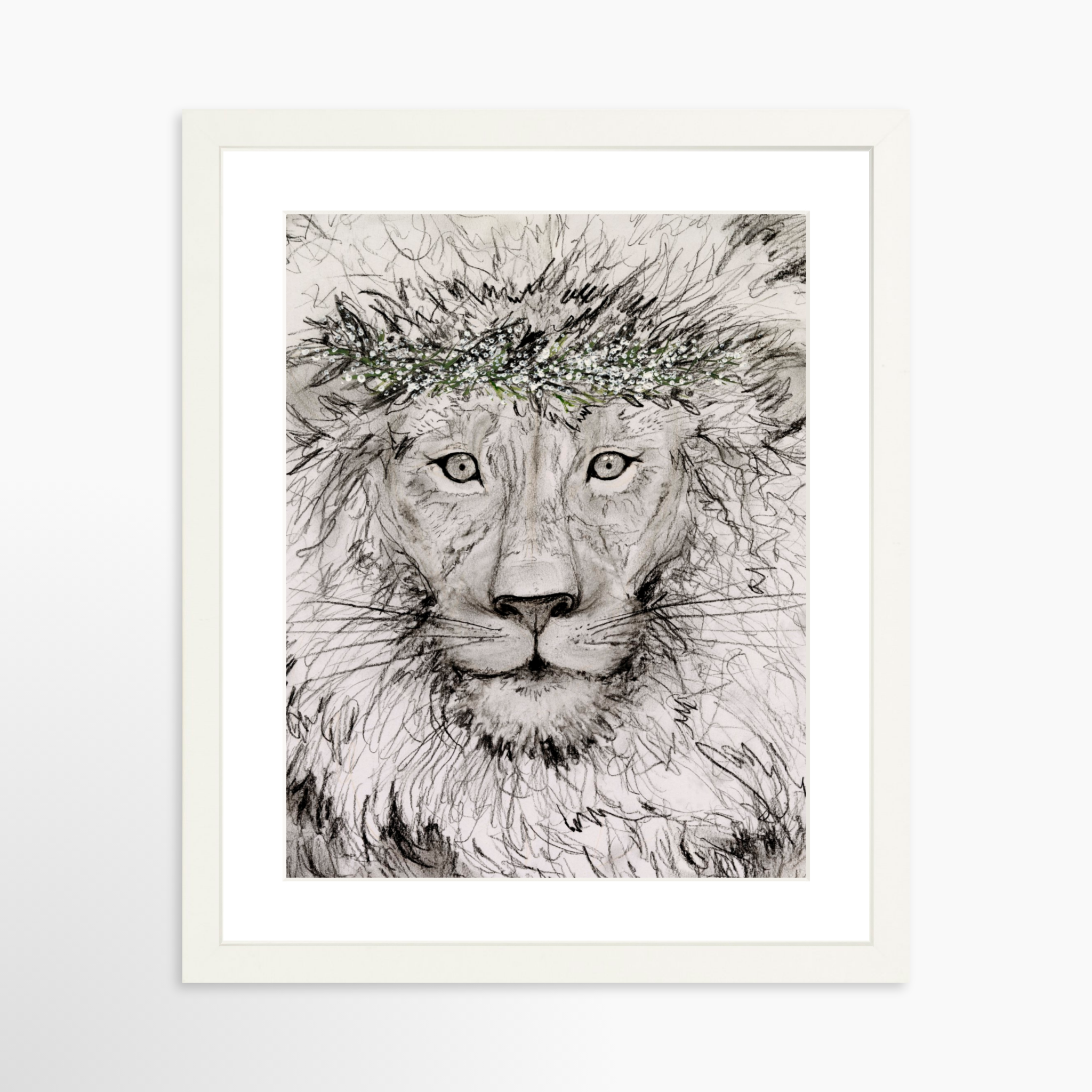 11x14 / White Frame + White Mat