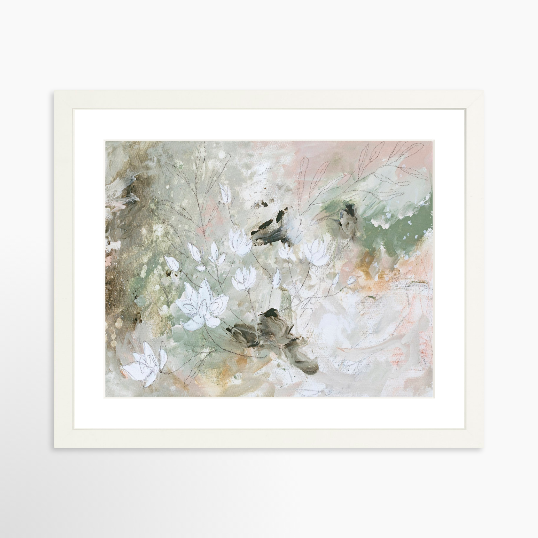 14x11 / White Frame + White Mat