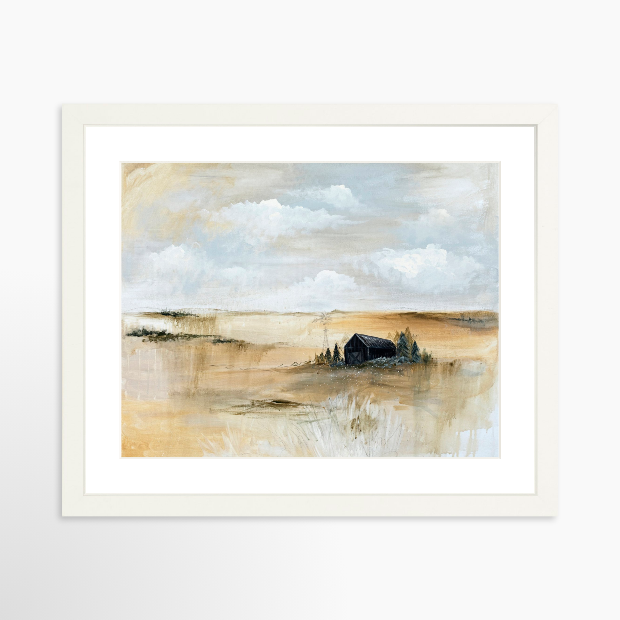 14x11 / White Frame + White Mat