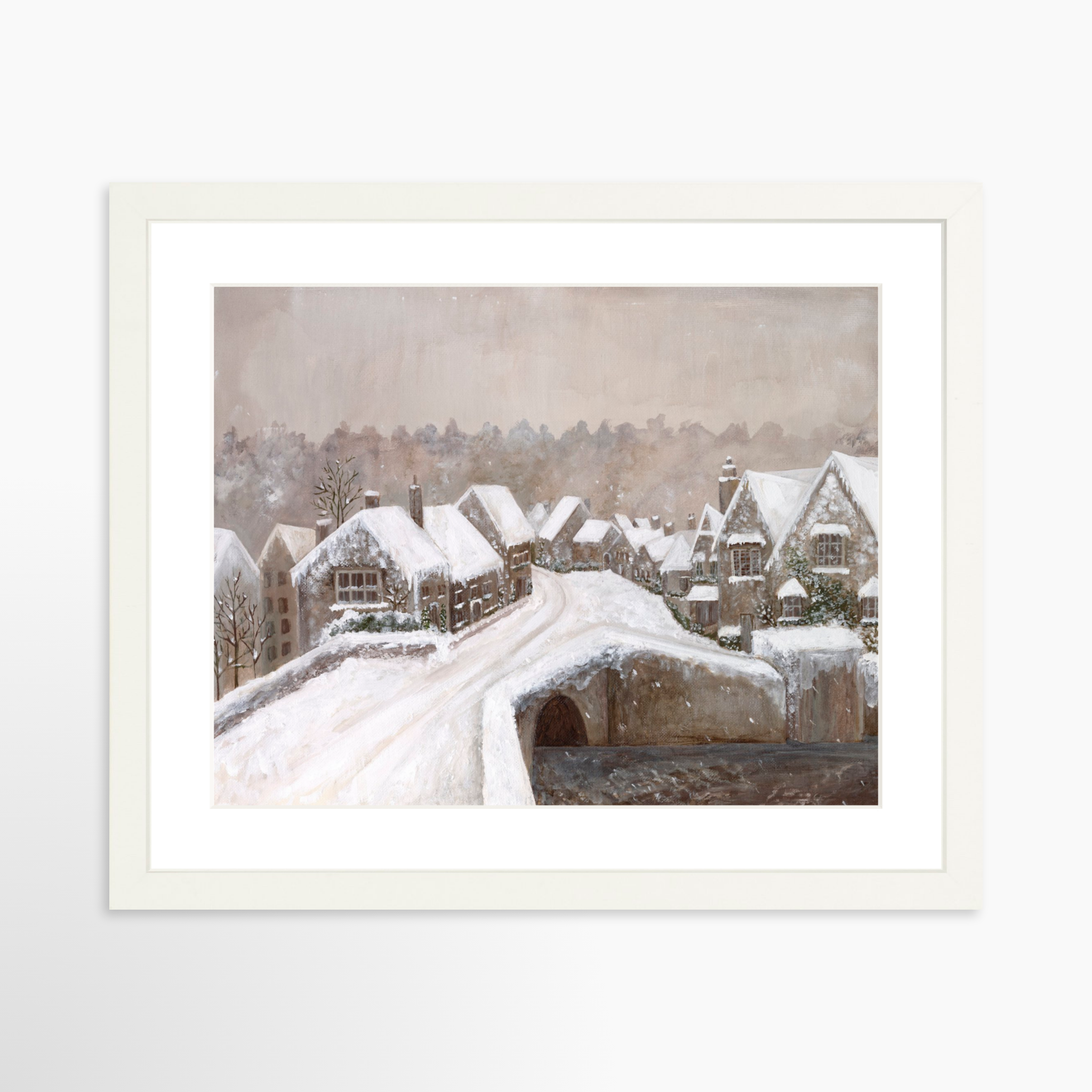 14x11 / White Frame + White Mat