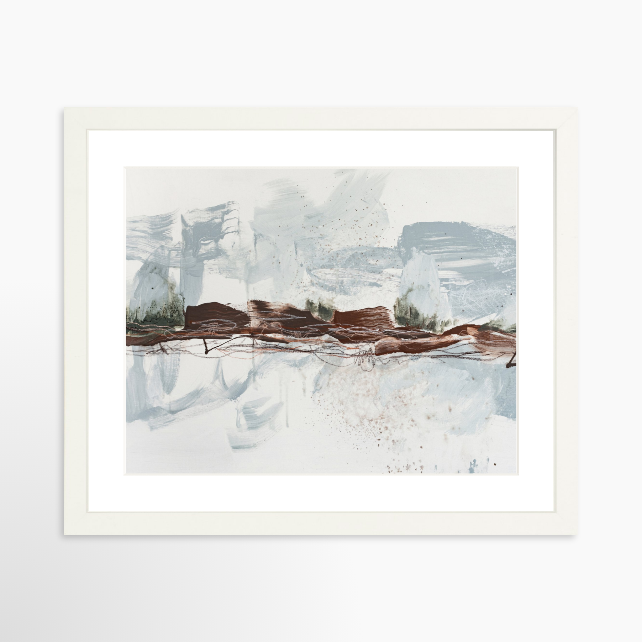 14x11 / White Frame + White Mat