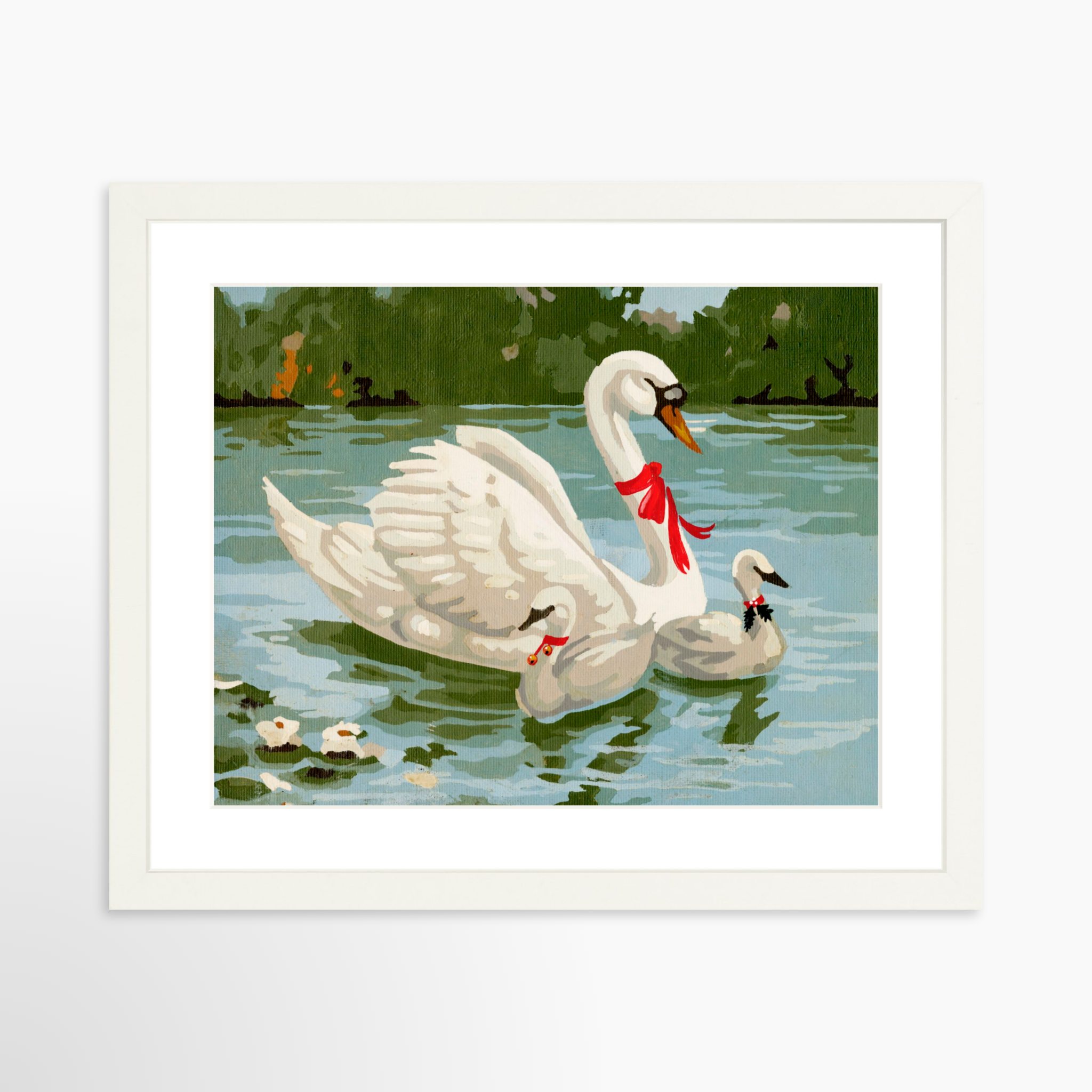14x11 / White Frame + White Mat