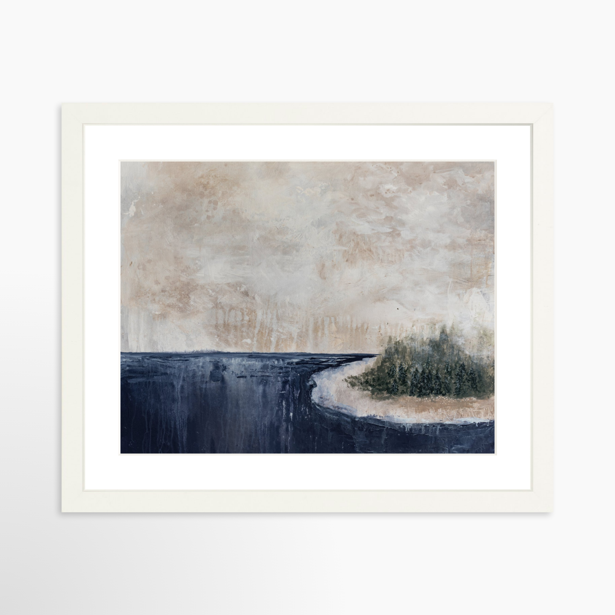 14x11 / White Frame + White Mat