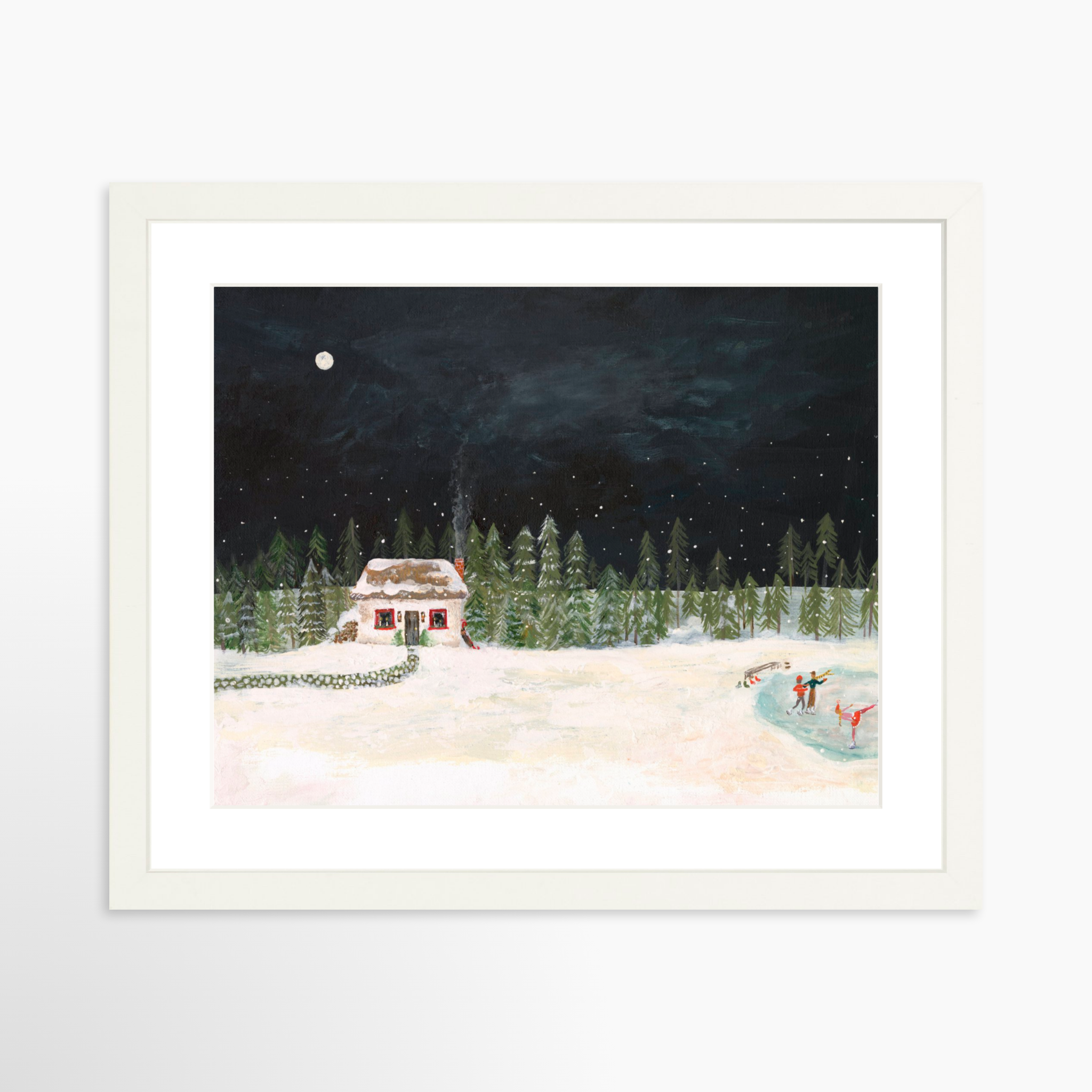14x11 / White Frame + White Mat