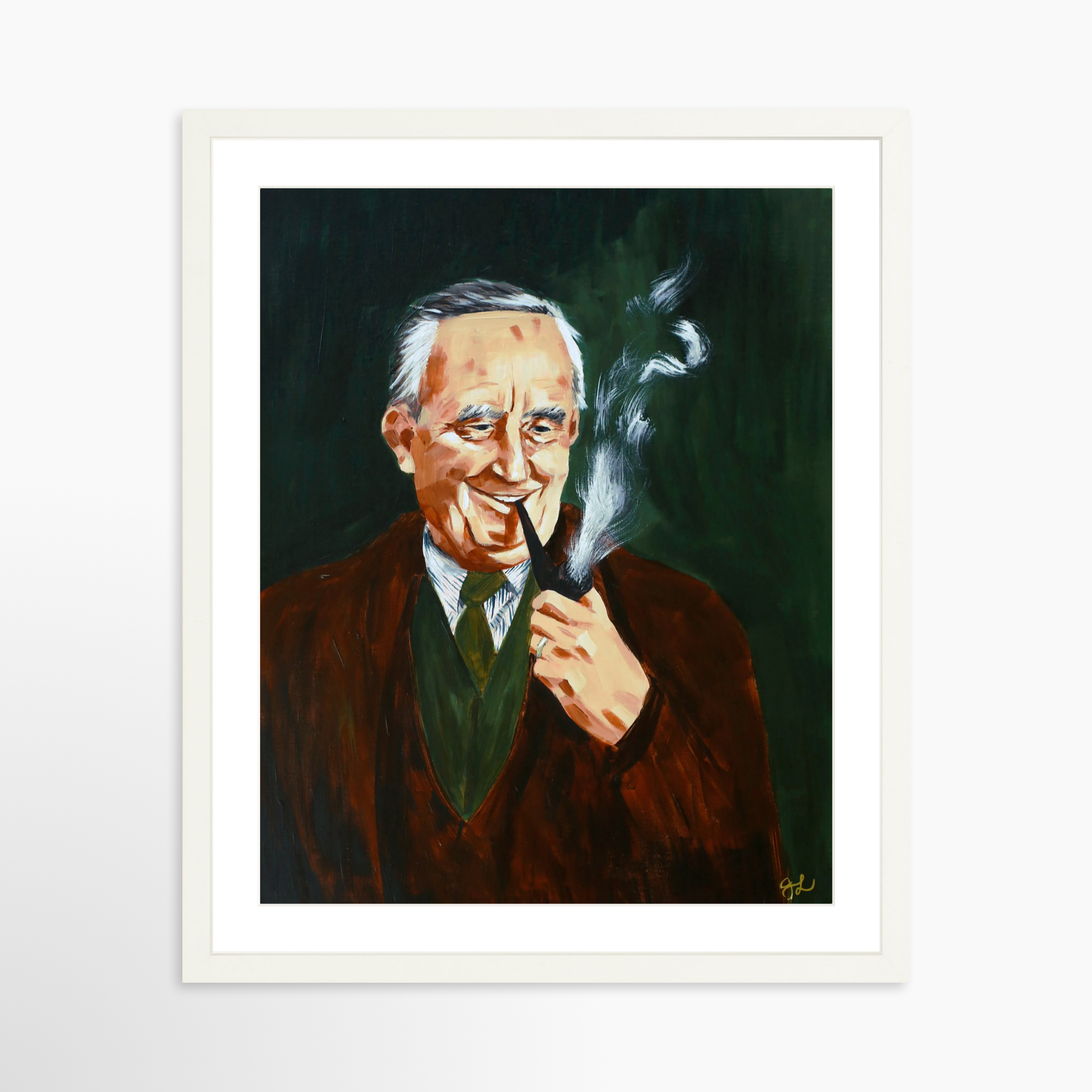 16x20 / White Frame + White Mat