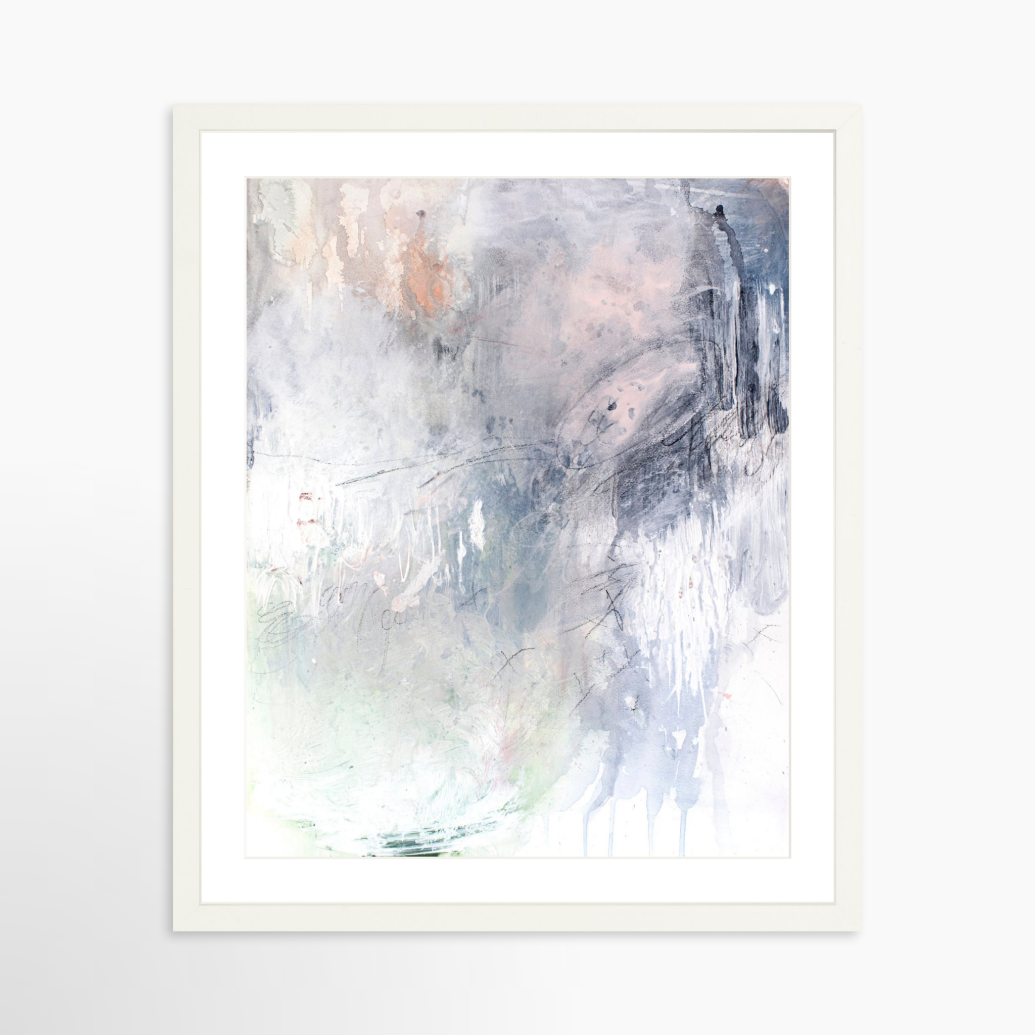 16x20 / White Frame + White Mat