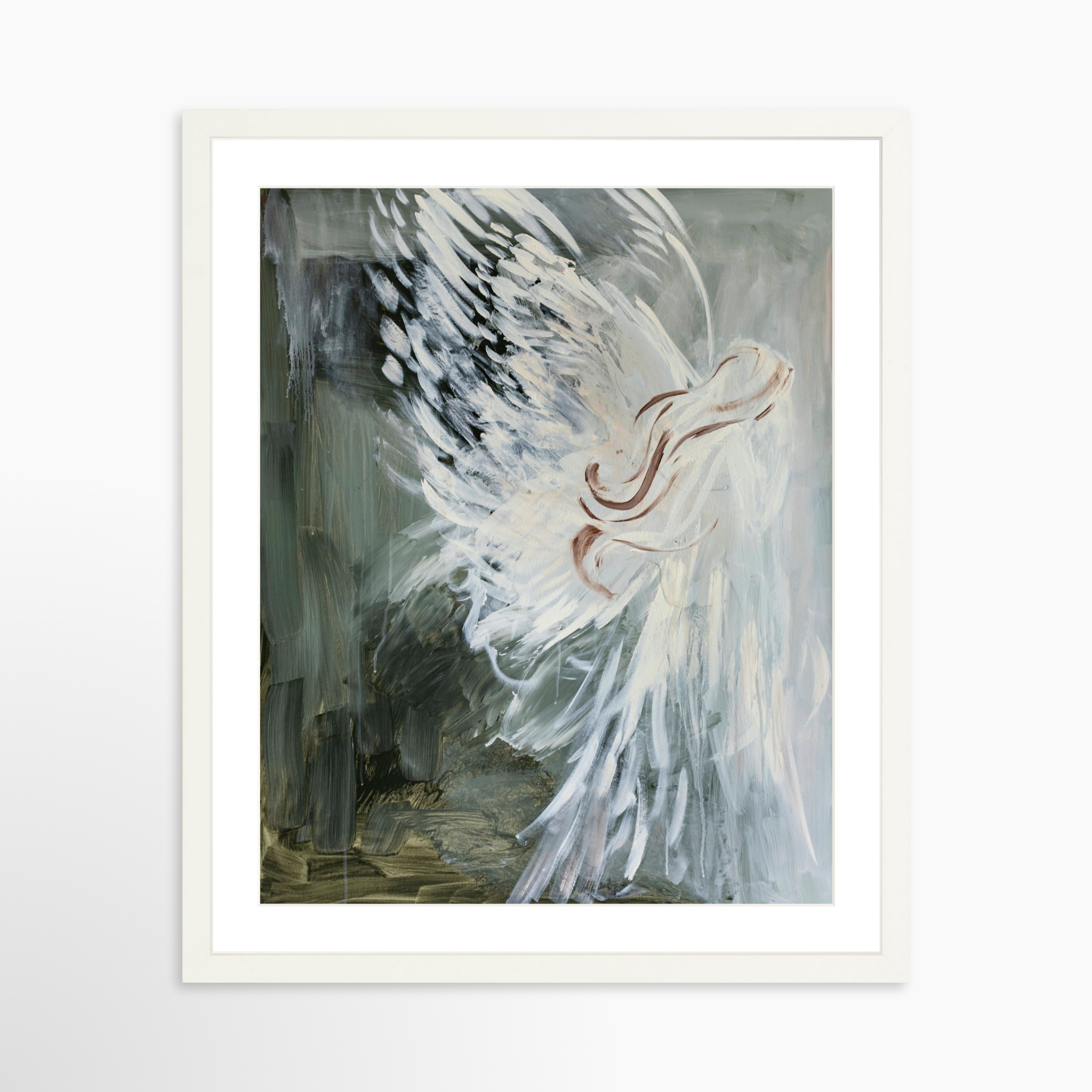 16x20 / White Frame + White Mat