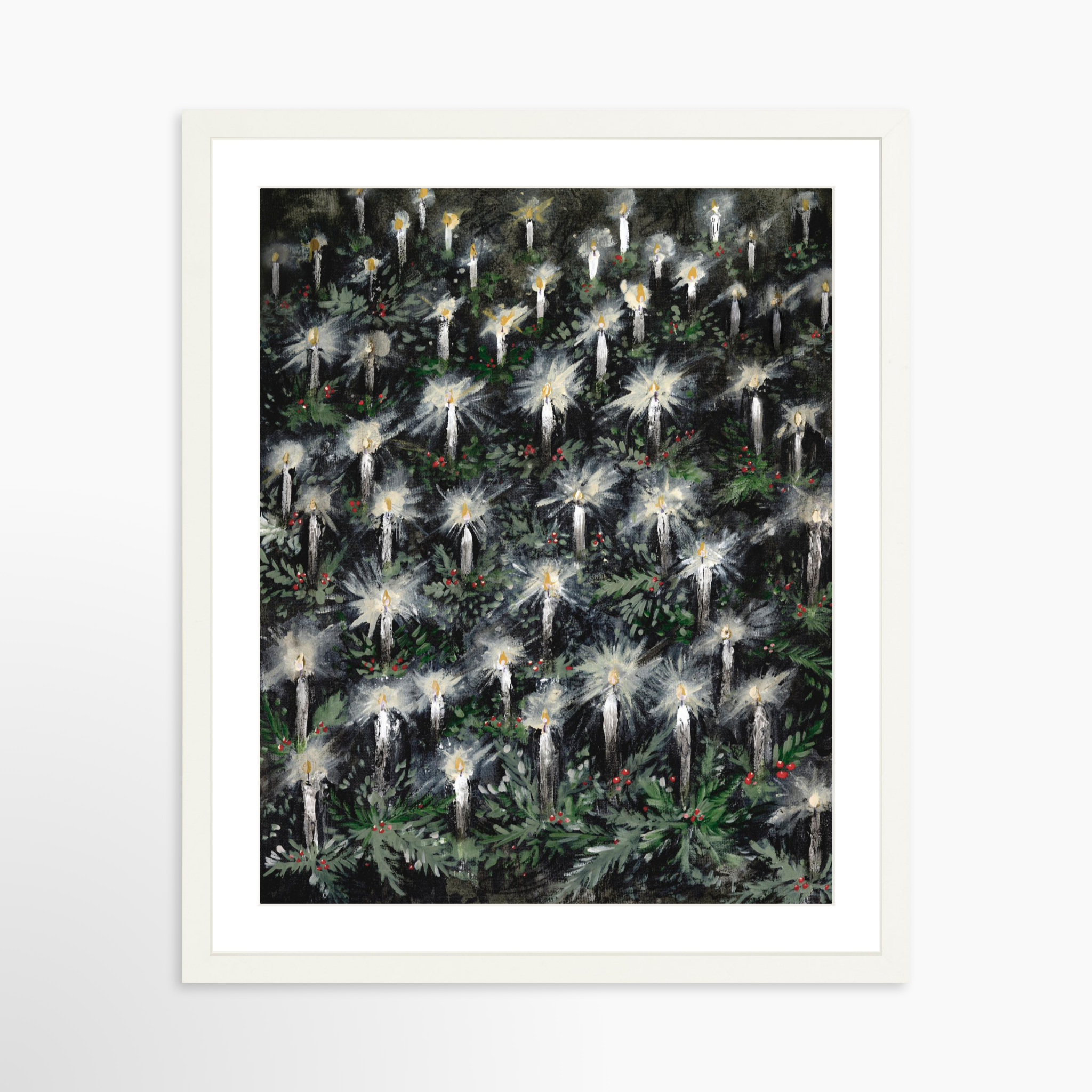 16x20 / White Frame + White Mat