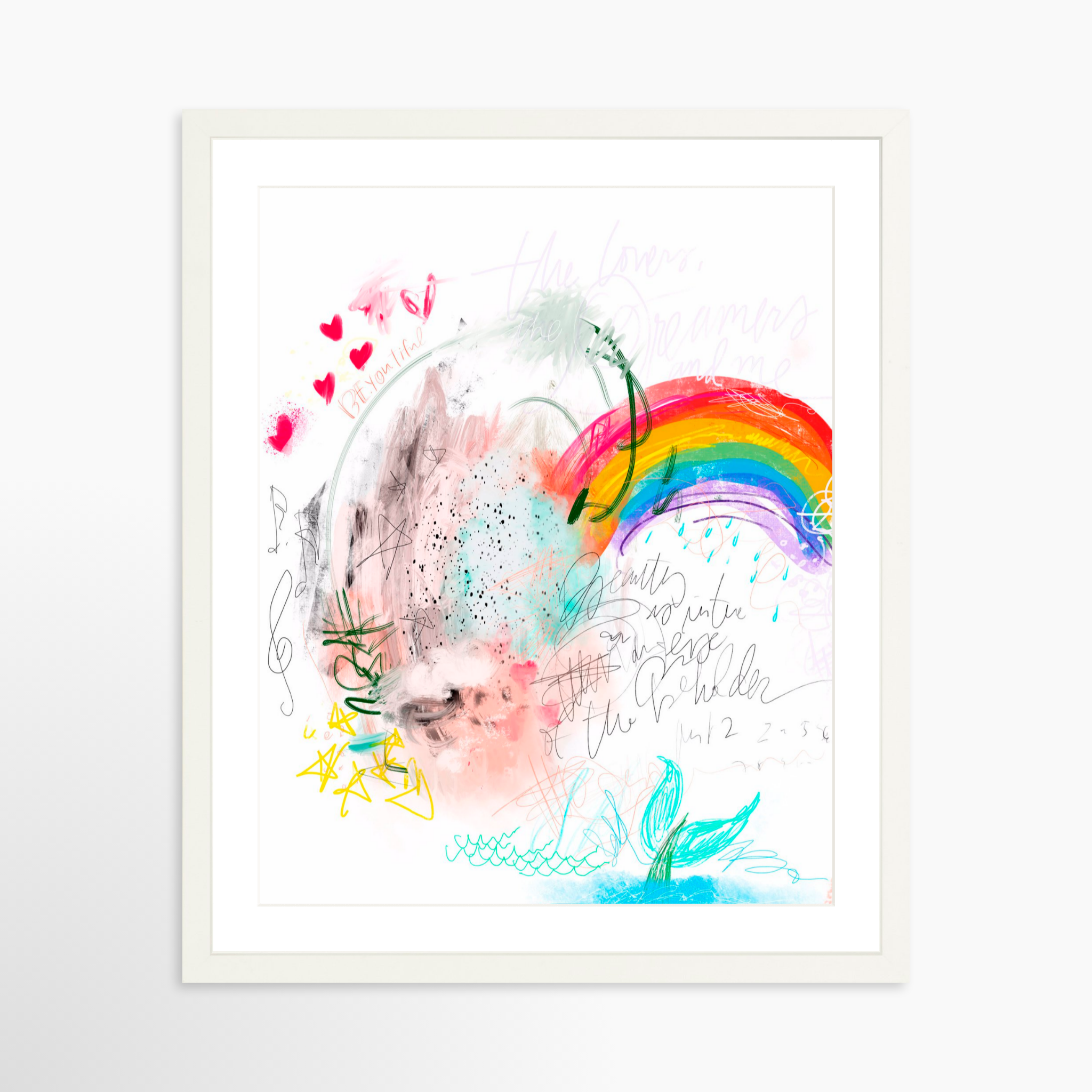 16x20 / White Frame + White Mat