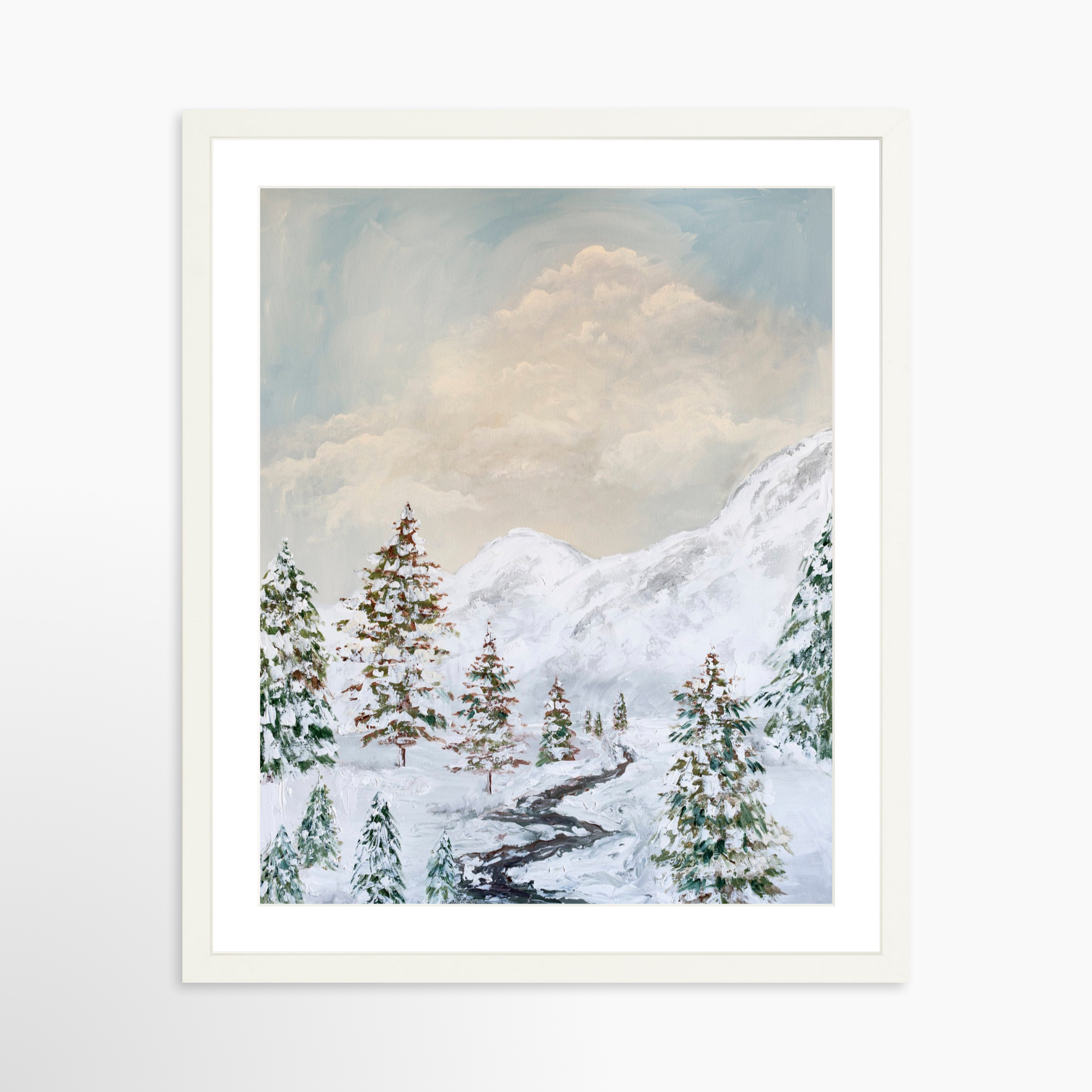 16x20 / White Frame + White Mat